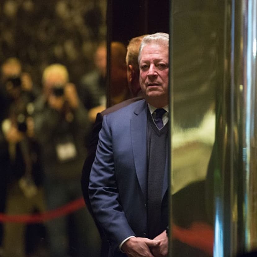 Former Vice President Al Gore arrives at Trump Tower on December 5, 2016 in New York City.