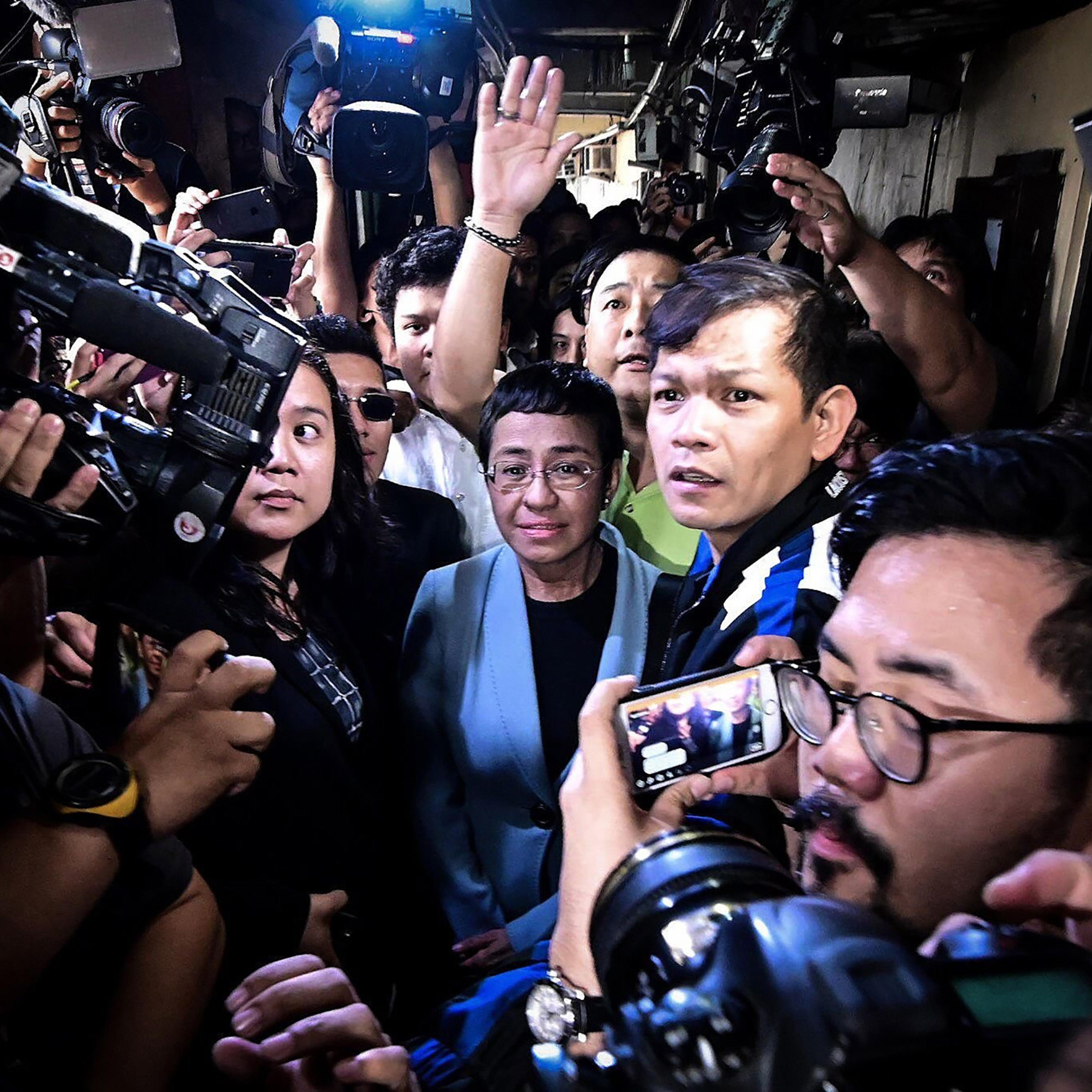 Ressa on Feb. 14 at a Manila court