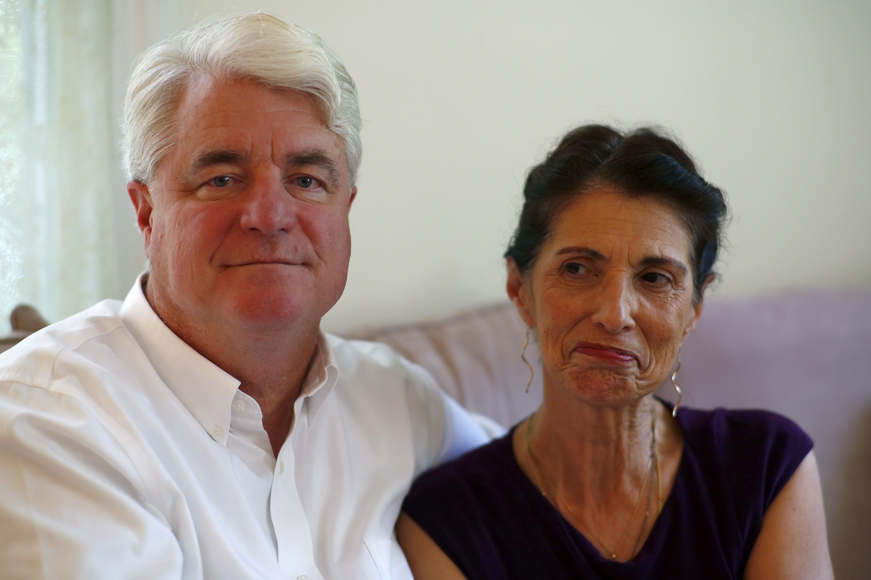 Diane and John Foley, parents of journalilst James Foley, sit for a portrait at their home during an interview in Rochester, New Hampshire, on Aug. 24, 2014.