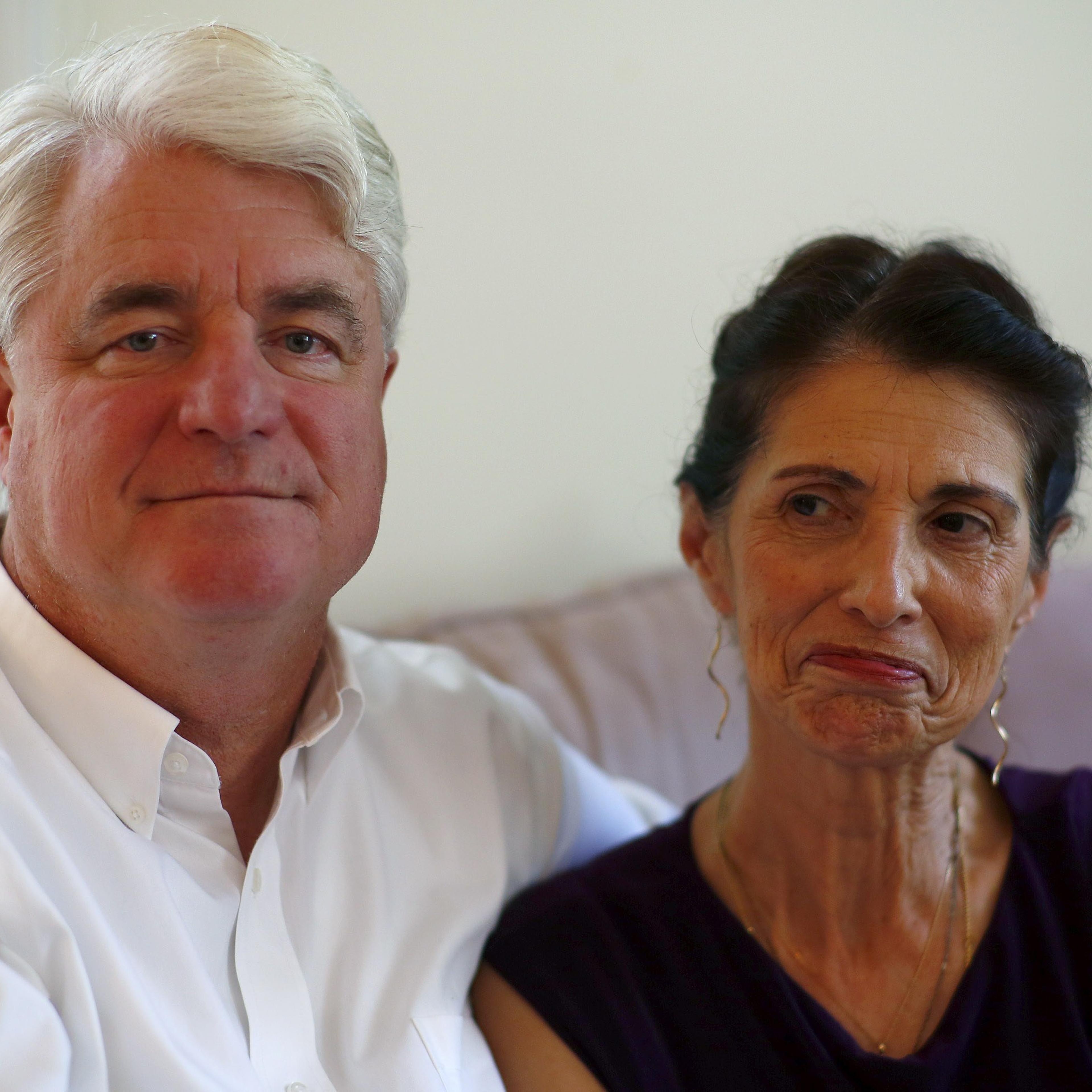 Diane and John Foley, parents of journalilst James Foley, sit for a portrait at their home during an interview in Rochester, New Hampshire, on Aug. 24, 2014.