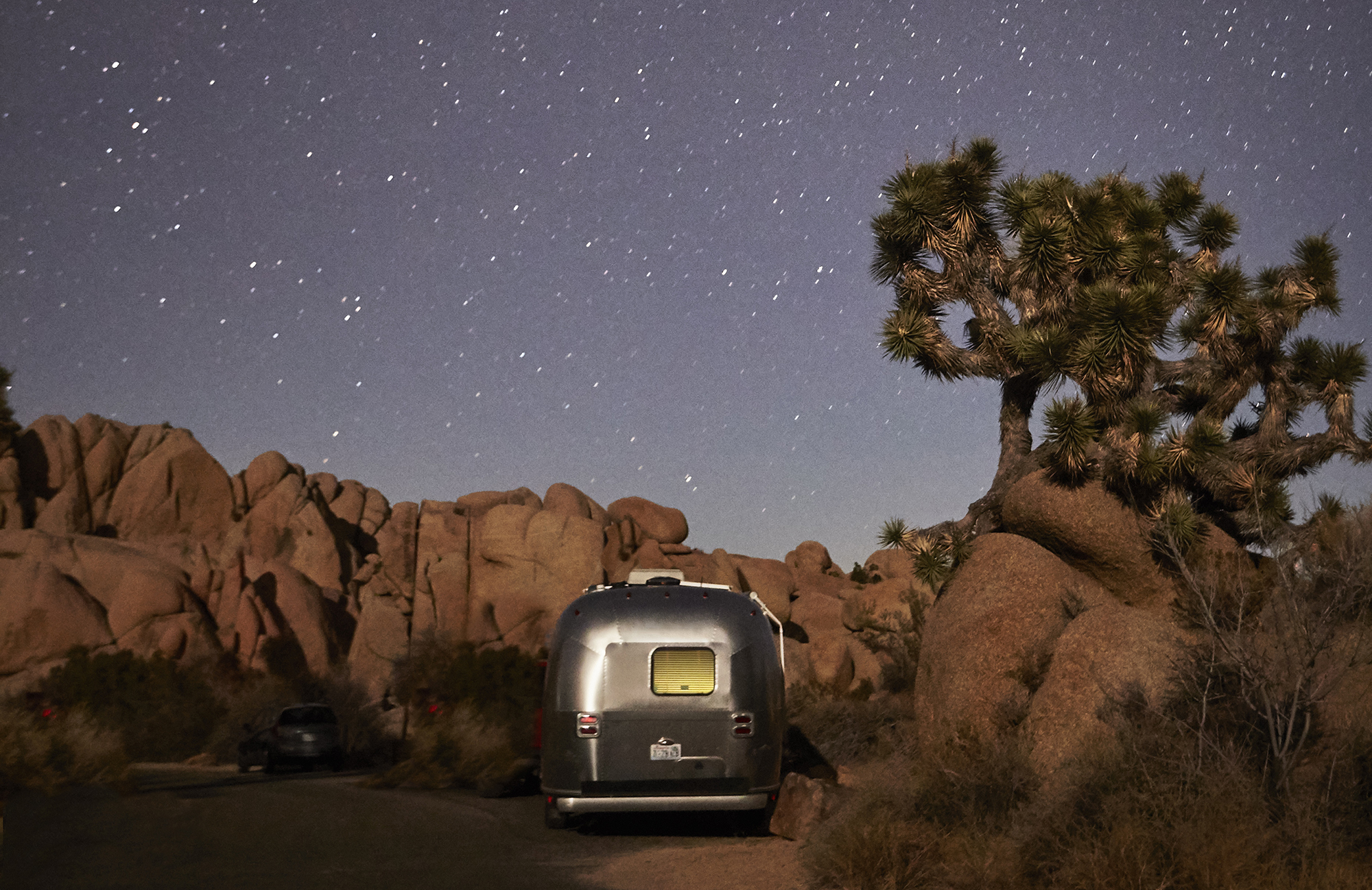 Travel trailer at Joshua Tree National Park, California