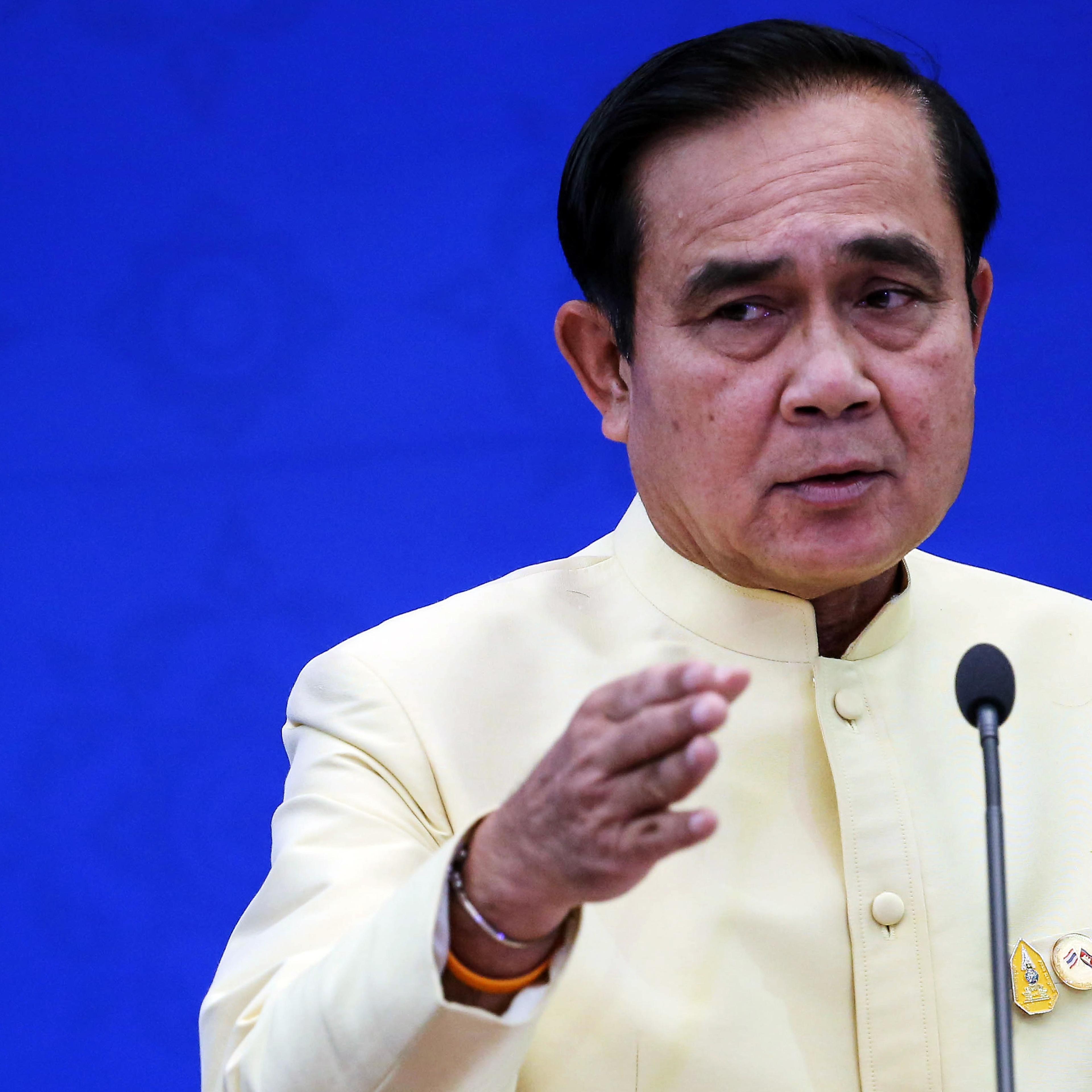 Prime Minister Of Thailand Prayuth And Prime Minister Of Cambodia Hune Sen Attend News Conference