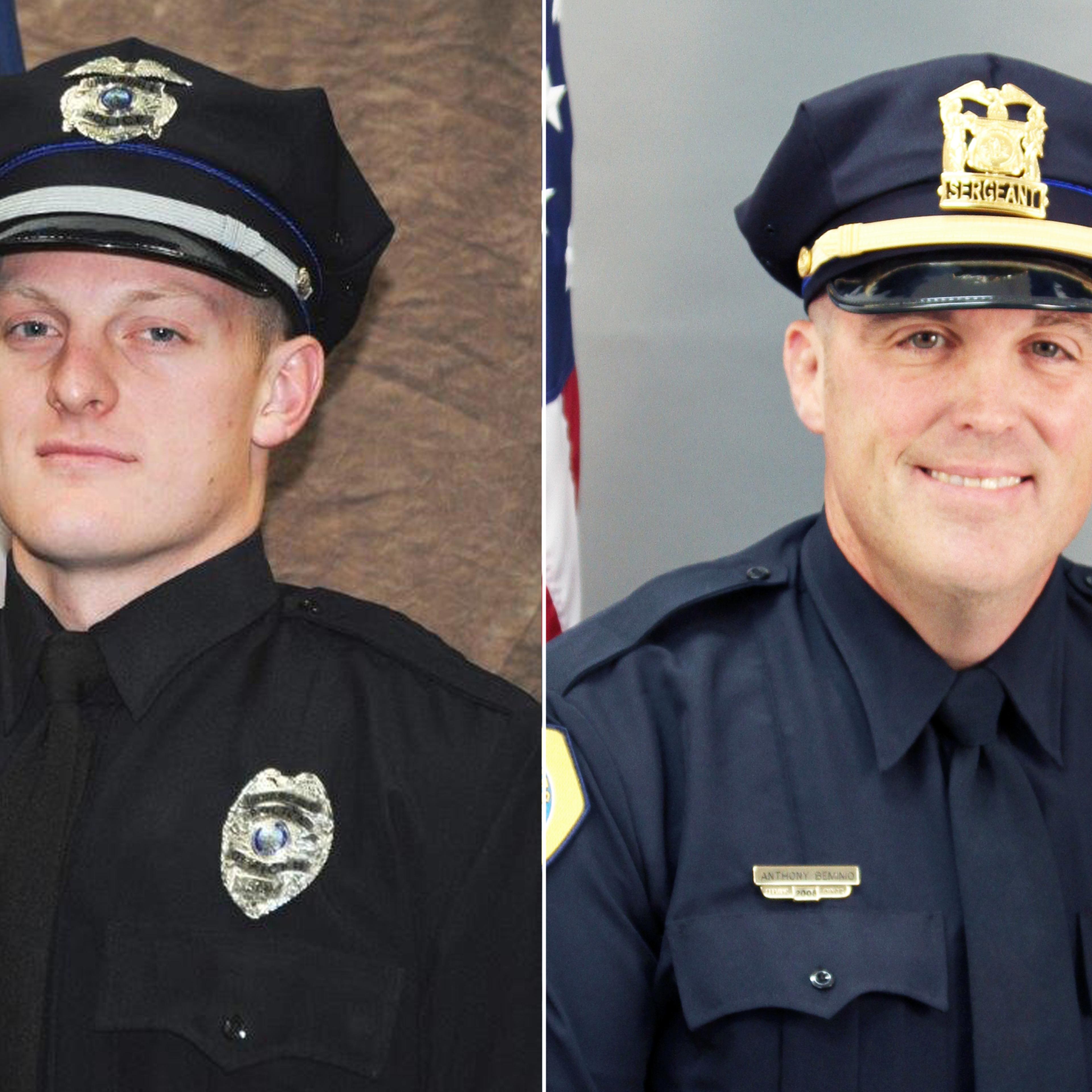 Urbandale police officer Justin Martin (l) and Sgt. Anthony “Tony” Beminio of the Des Moines police department (r) are pictured here.
