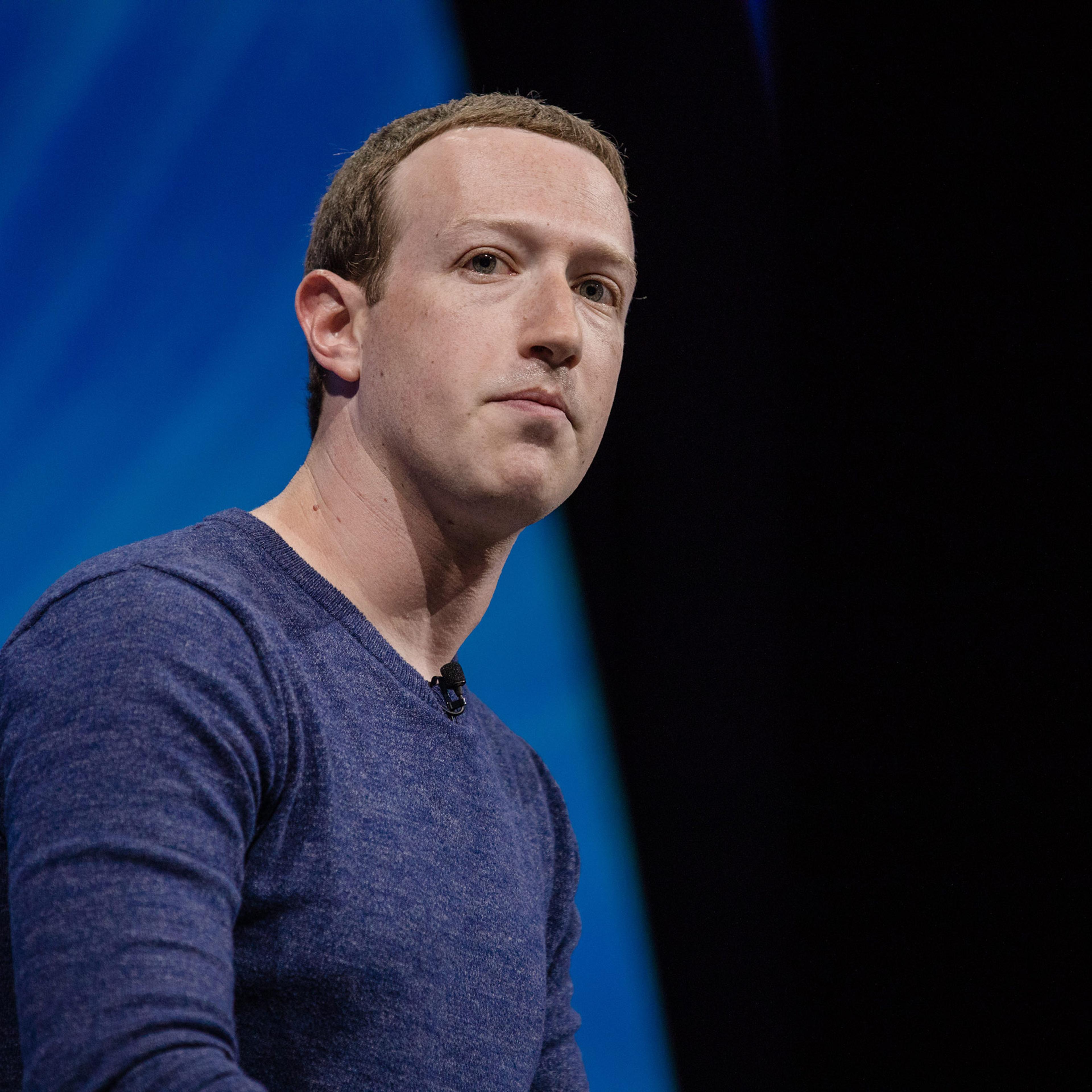 Mark Zuckerberg, chief executive officer and founder of Facebook Inc., listens during the Viva Technology conference in Paris, France, on Thursday, May 24, 2018.