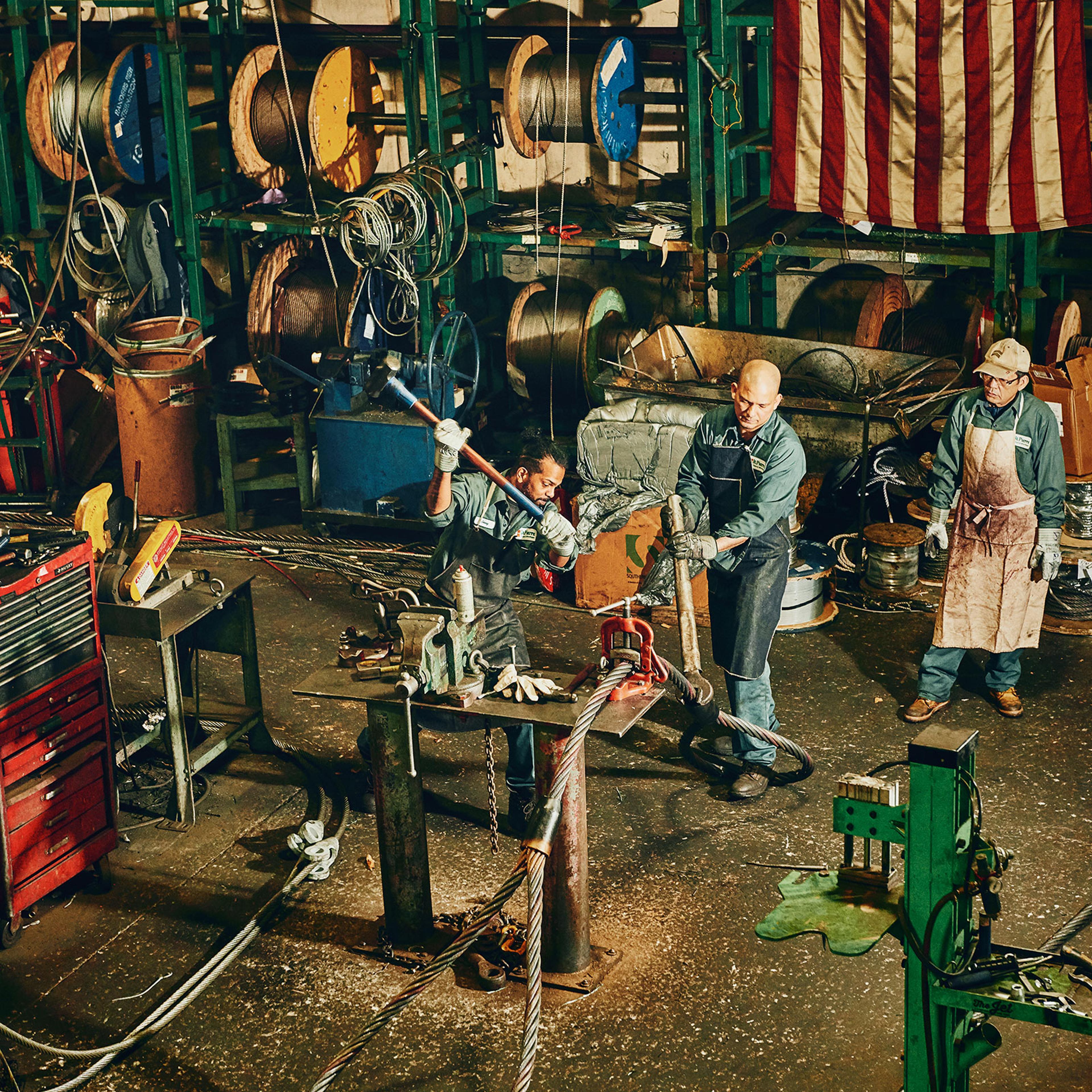 The St. Pierre Manufacturing Corp. in Worcester, Mass. is feeling the sting of tariffs on foreign steel.