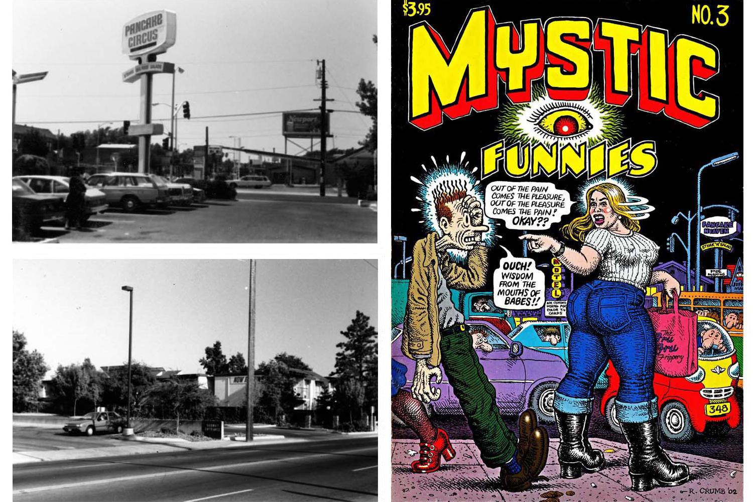 From <i>Mystic Funnies No. 3</i>, 2002<br /><br />"I still use them, actually. These photos were taken in the late 80s and they're still applicable. I think the technology they were using is still in place, but the thing is, it's been added to. Now, there are a lot more... surveillance cameras."