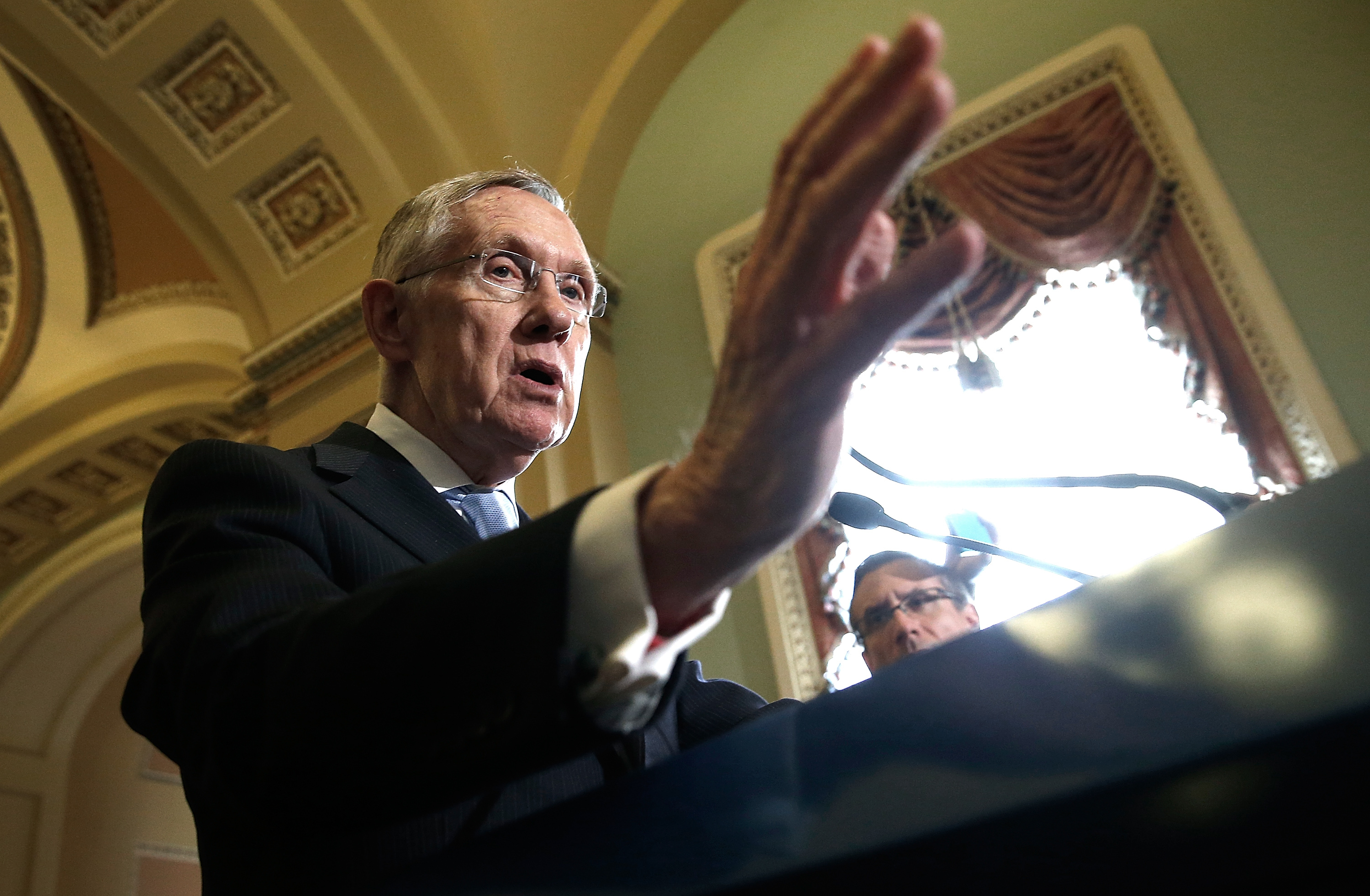 Senate Lawmakers Address The Media After Their Weekly Policy Meetings