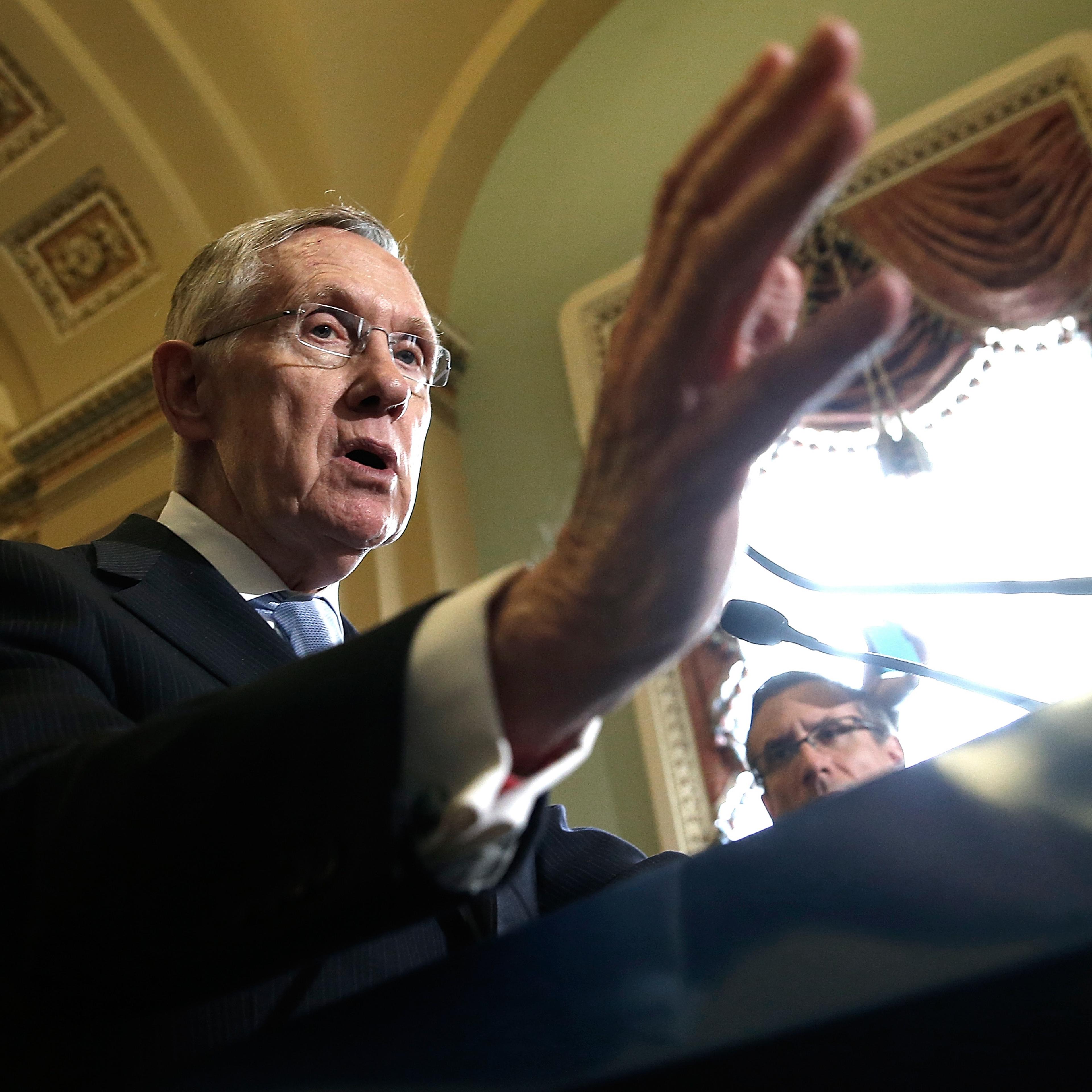 Senate Lawmakers Address The Media After Their Weekly Policy Meetings