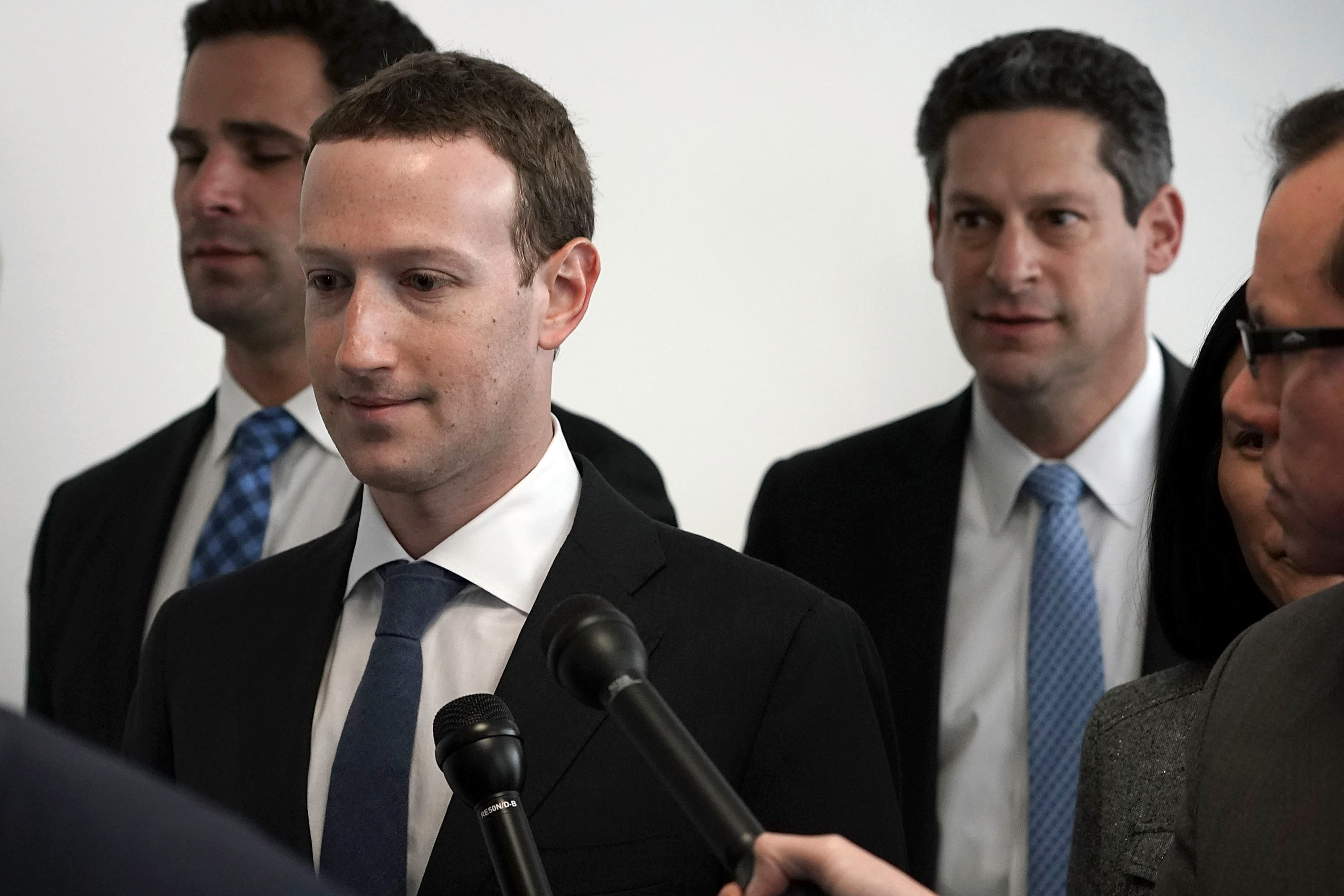 Facebook CEO Mark Zuckerberg Meets With Members Of Congress On Capitol Hill