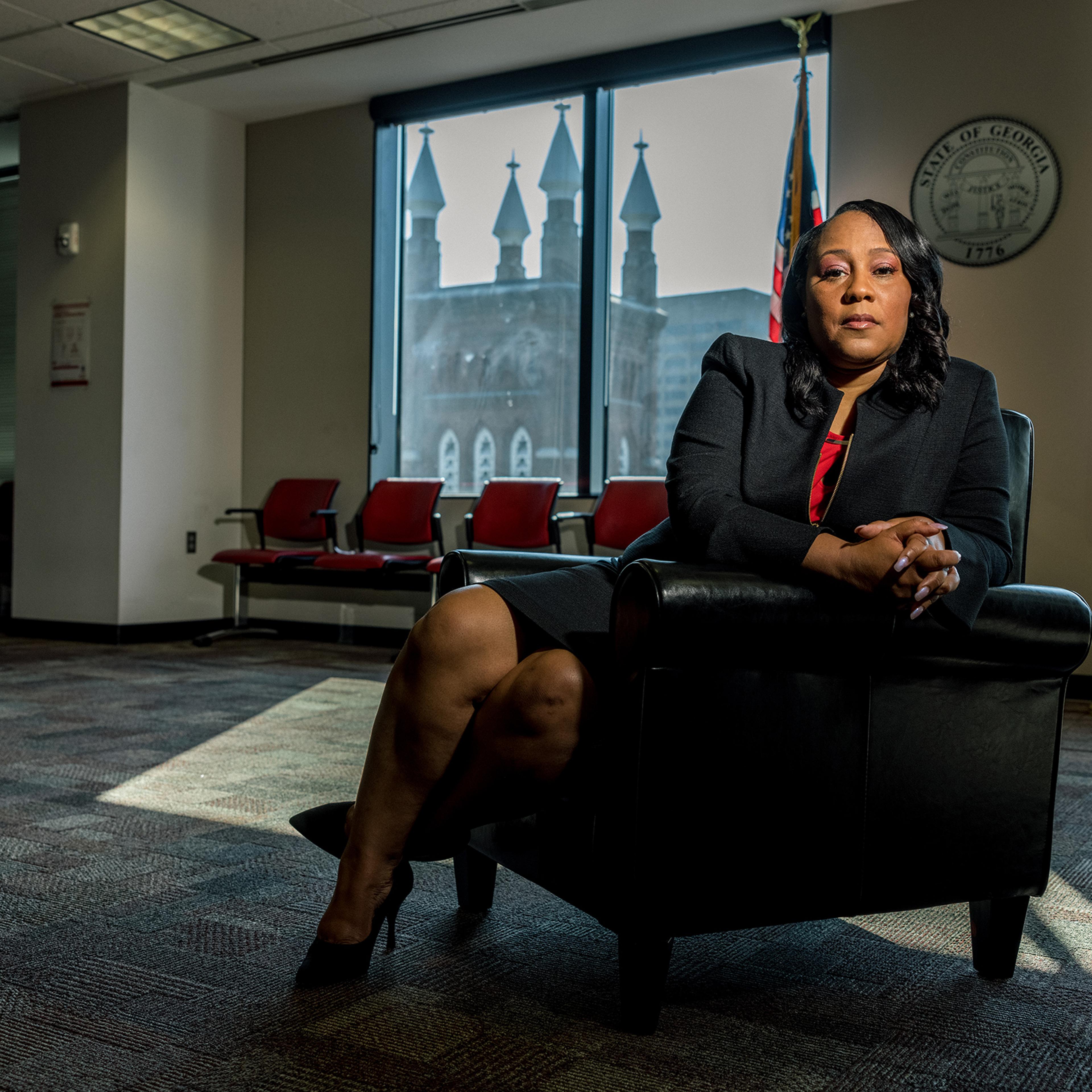 District Attorney Fani Willis at the Fulton County Courthouse on Aug. 14.