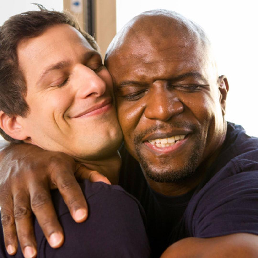 BROOKLYN NINE-NINE: Det. Jake Peralta (Andy Samberg, L) and Sgt. Terry Jeffords (Terry Crews, R) share a moment in the "Tactical Village" episode of BROOKLYN NINE-NINE airing Tuesday, March 4 (9:30-10:00 PM ET/PT) on FOX. ©2014 Fox Broadcasting Co. CR: J