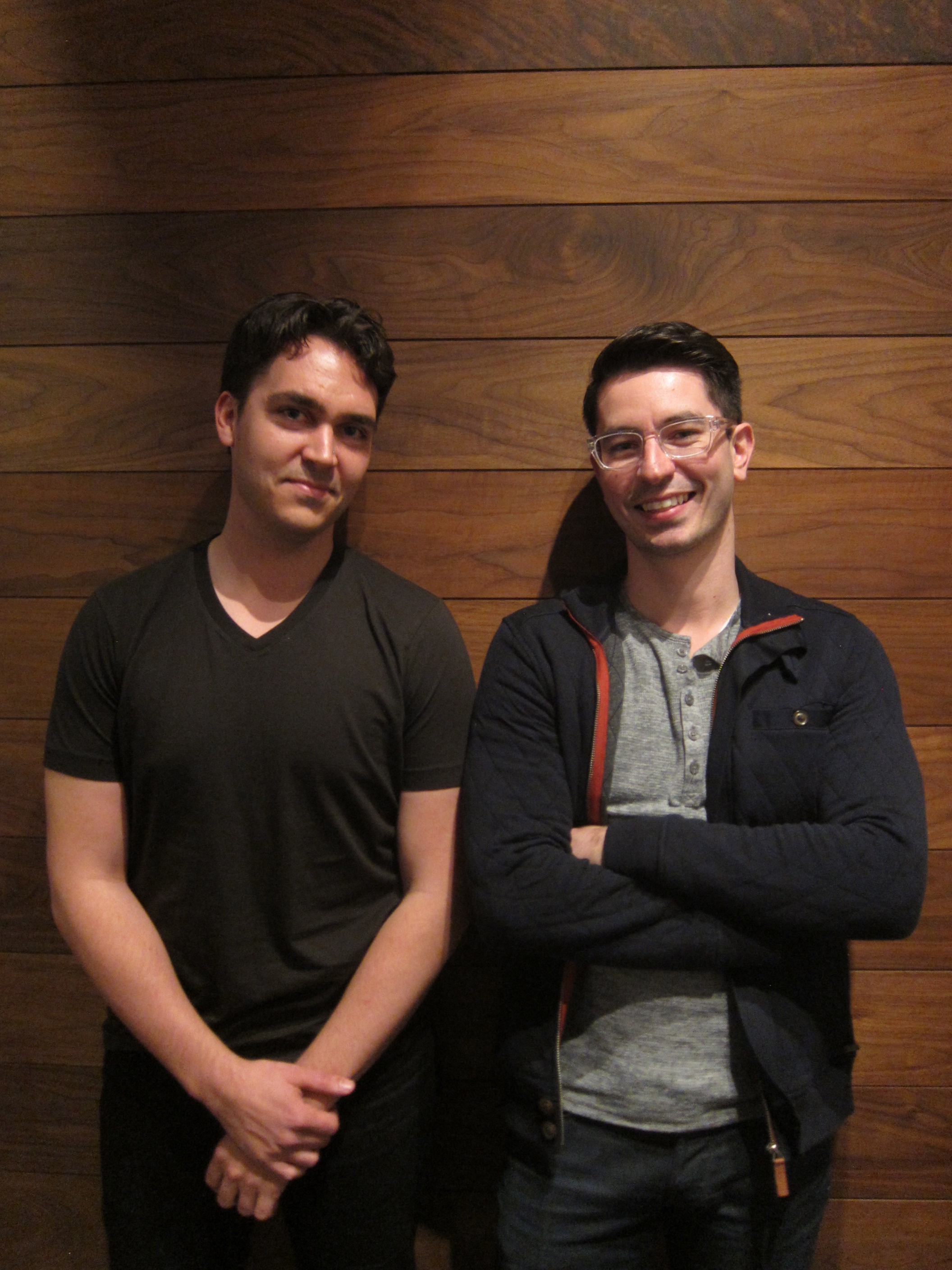 David Byttow (L) and Chrys Bader-Wechseler, founders of Secret, at the South By Southwest Interactive festival in Austin on March 9, 2014.