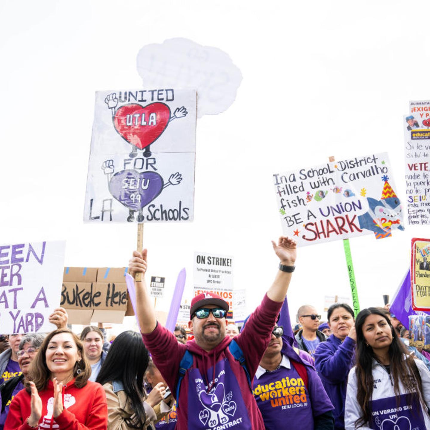 Teachers And Support Staff Hold A Three-Day Strike In Los Angeles