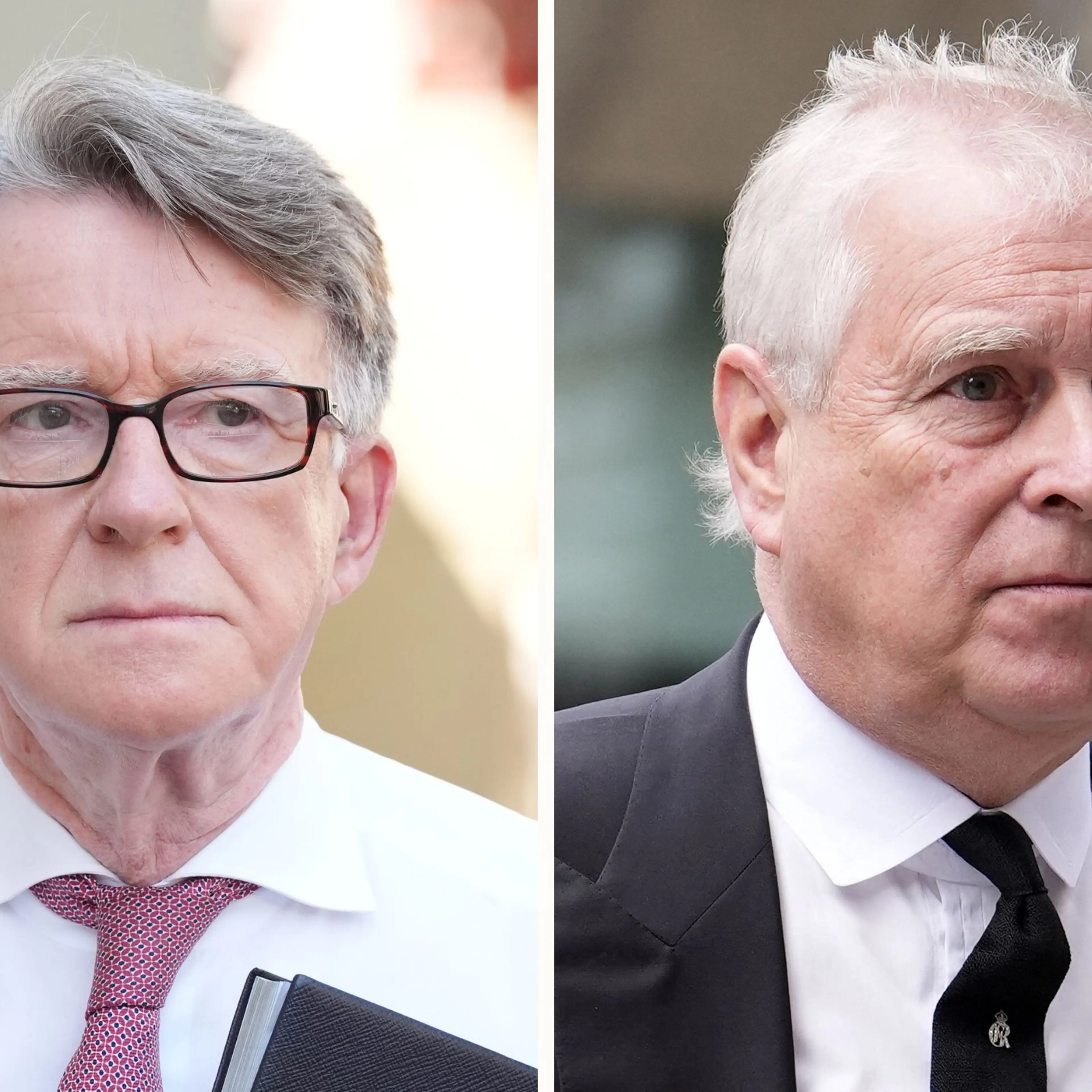 Peter Mandelson and former Prince Andrew