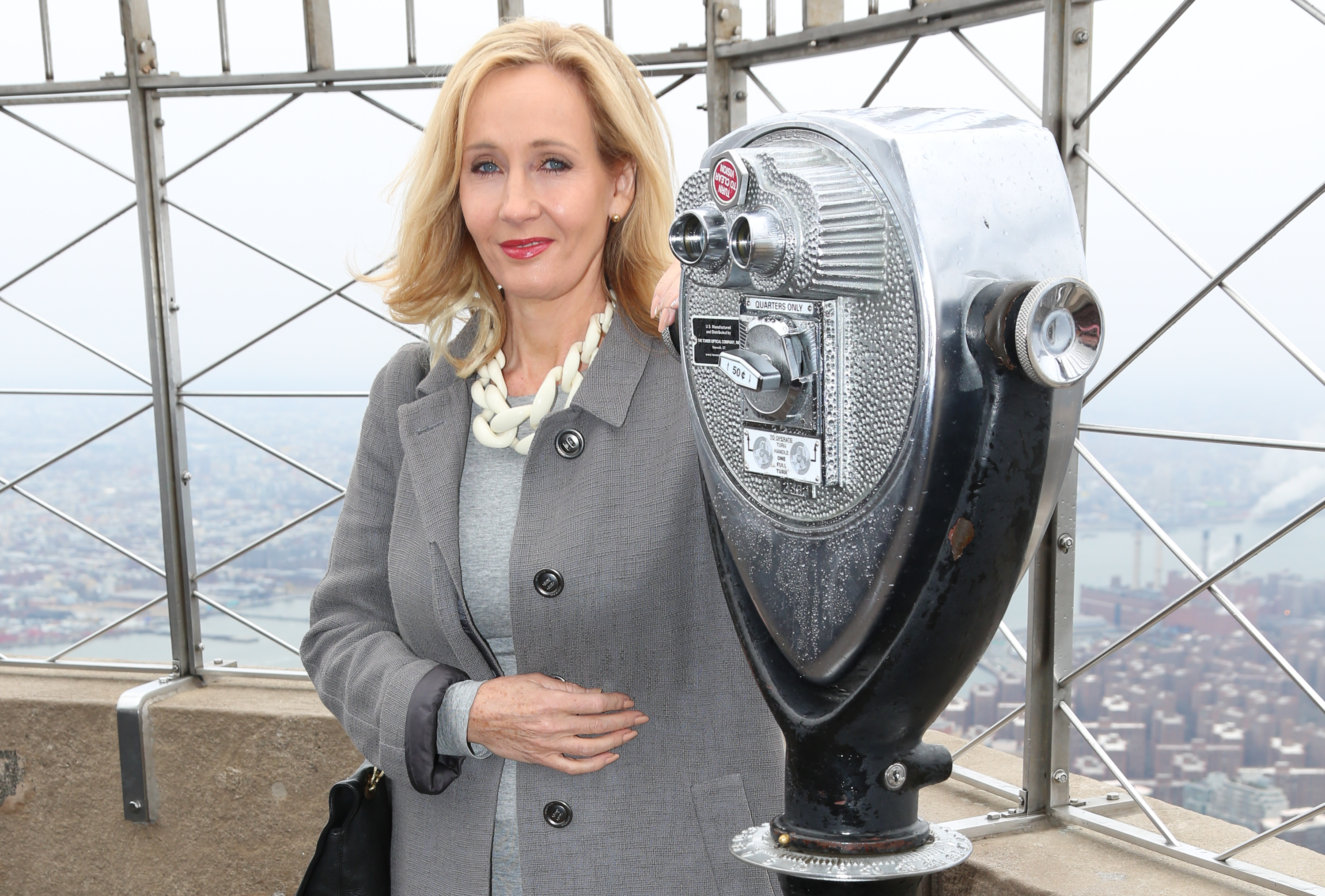 Author J.K. Rowling Visits The Empire State Building