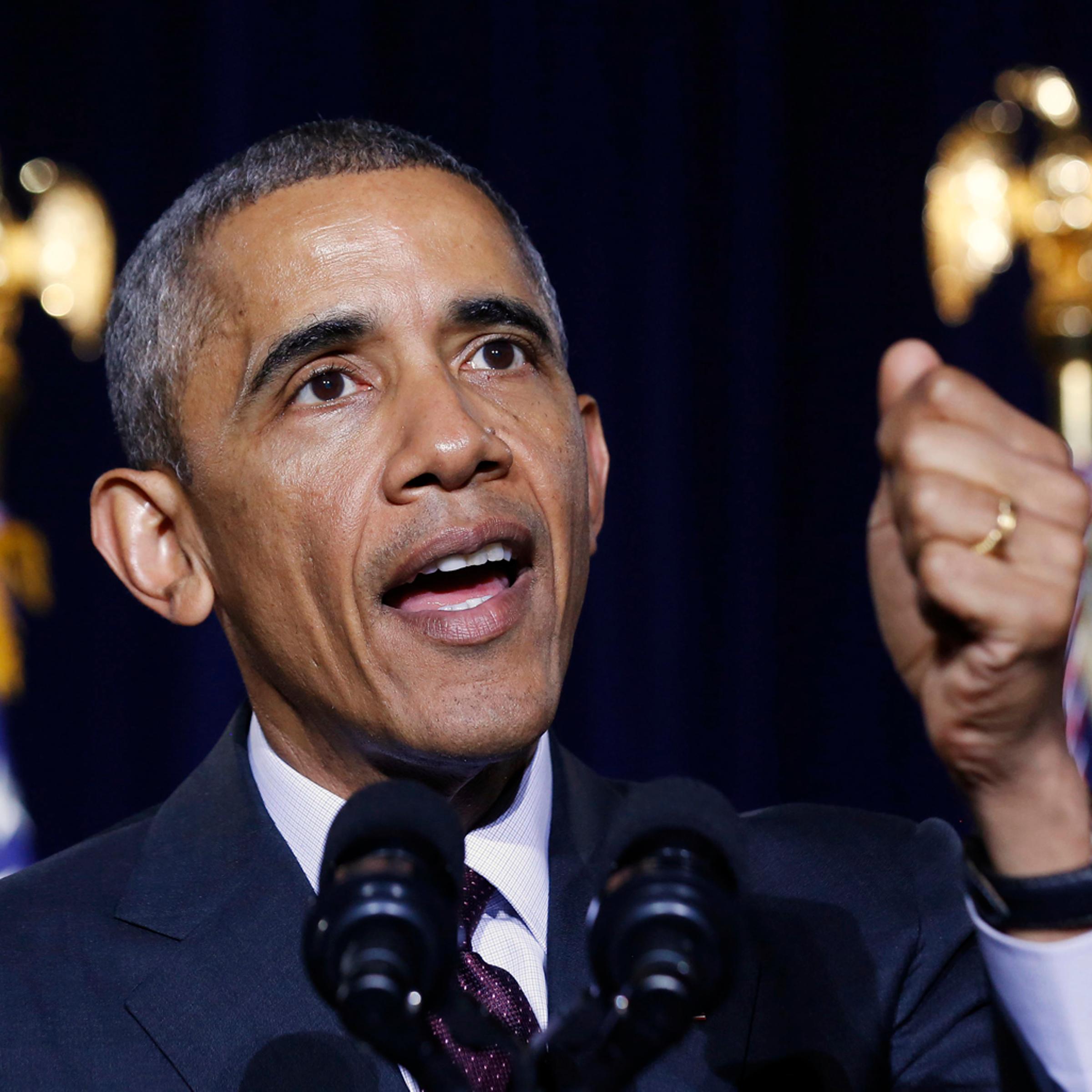 U.S. President Obama talks about Ebola at the National Institutes of Health in Bethesda
