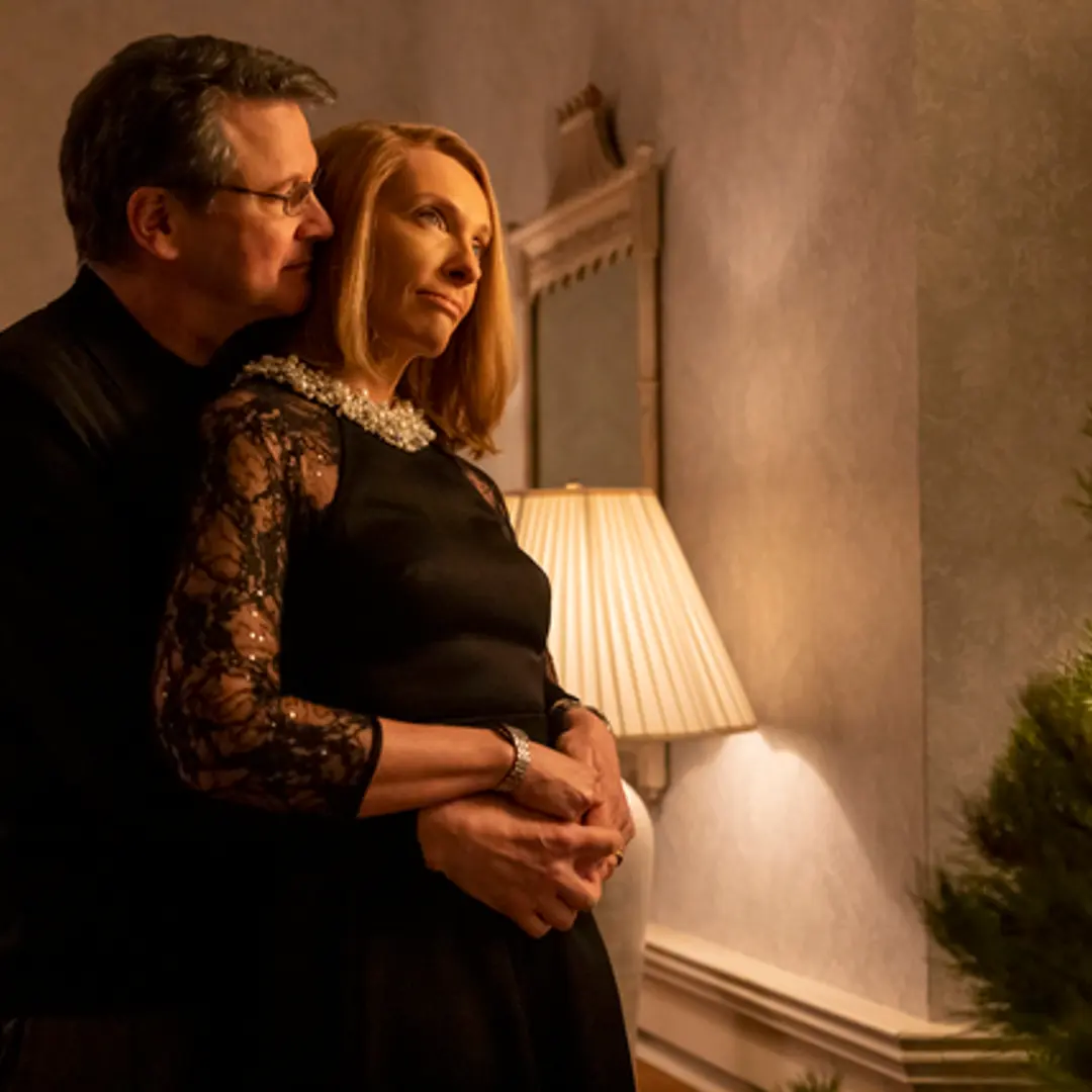 Colin Firth and Toni Collette in 'The Staircase'