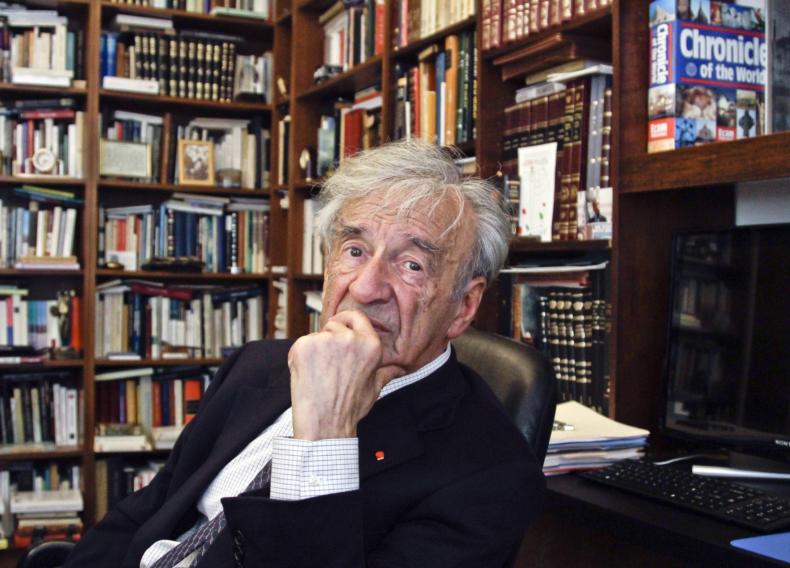 Elie Wiesel is photographed in his office in New York City on Sept. 12, 2012.