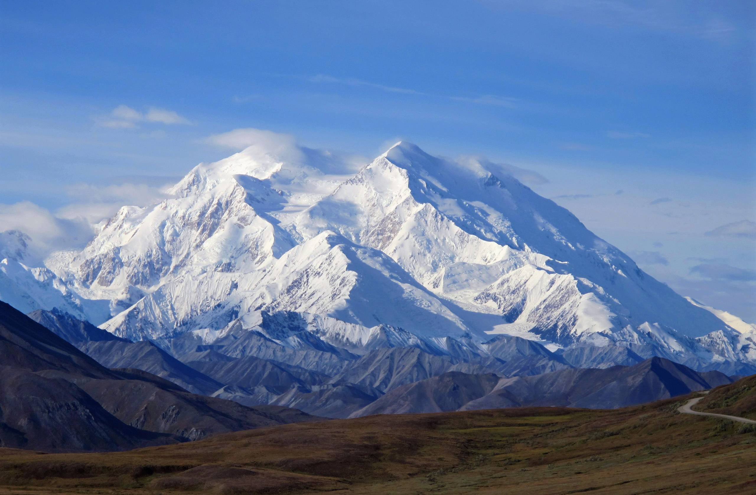 FILE - This Aug. 19, 2011 file photo shows Mount McKinley in Denali National Park, Alaska. President Barack Obama on Sunday, Aug. 30, 2015 said he's changing the name of the tallest mountain in North America from Mount McKinley to Denali. (AP Photo/Becky