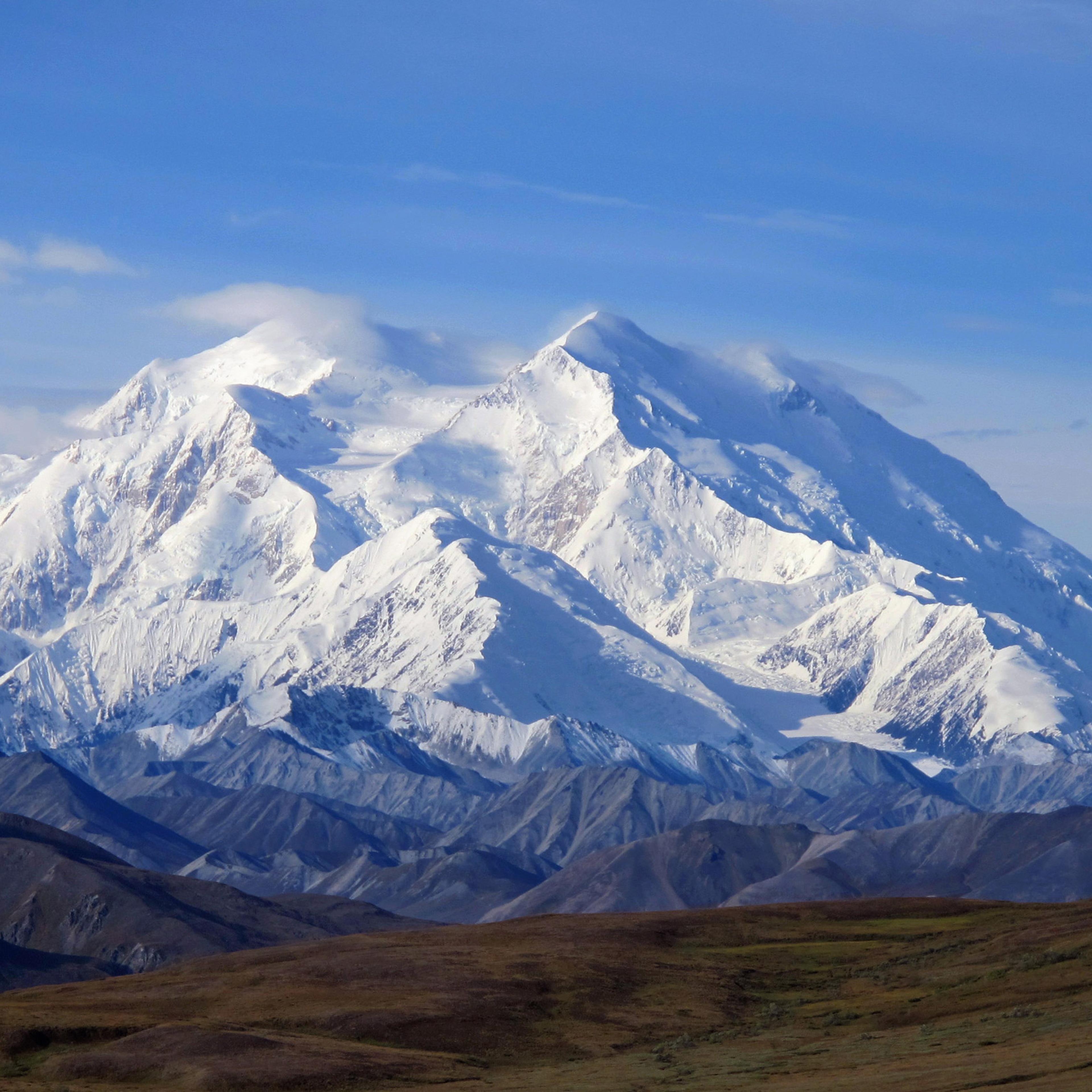 FILE - This Aug. 19, 2011 file photo shows Mount McKinley in Denali National Park, Alaska. President Barack Obama on Sunday, Aug. 30, 2015 said he's changing the name of the tallest mountain in North America from Mount McKinley to Denali. (AP Photo/Becky