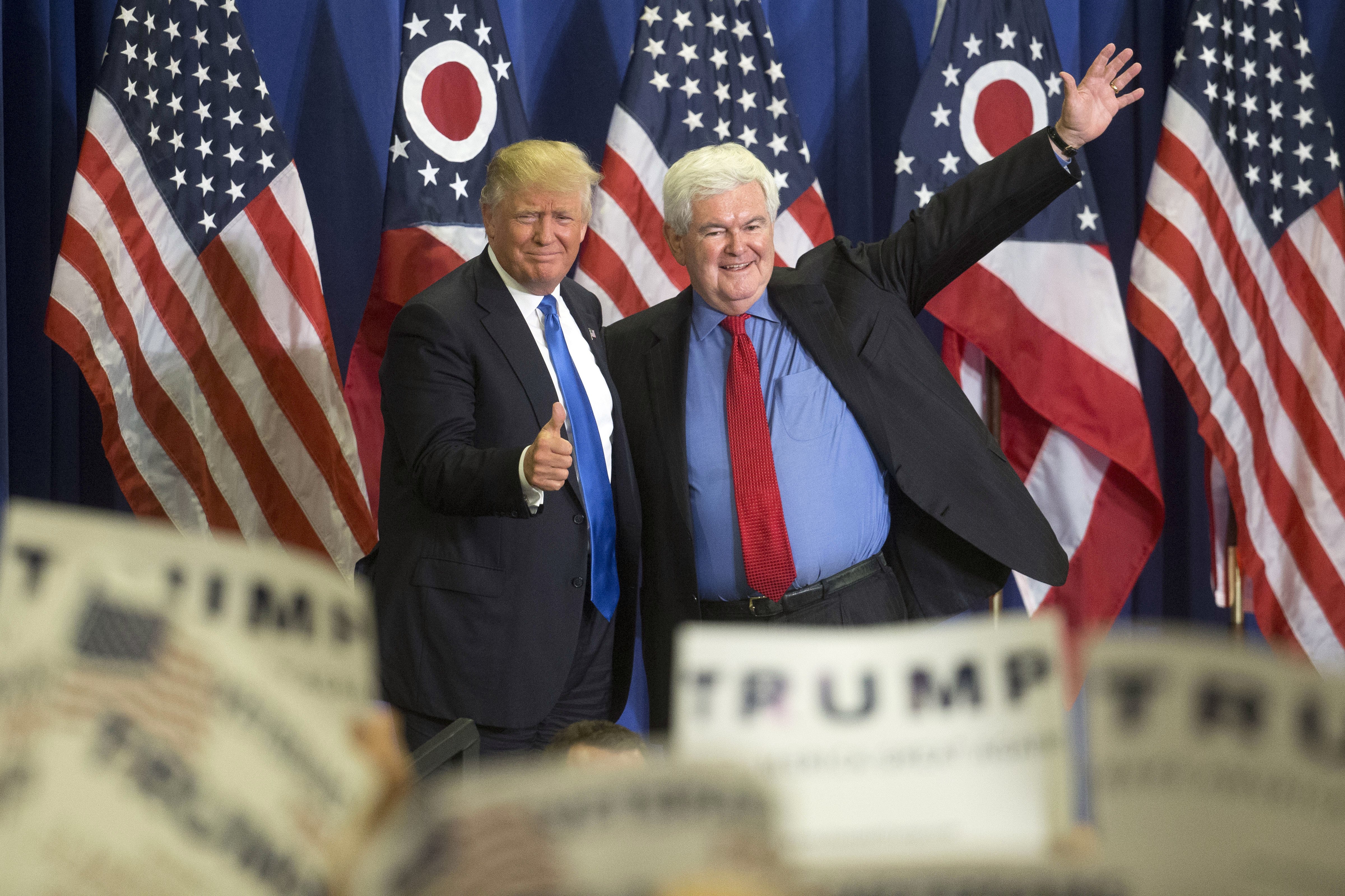 Donald Trump, Newt Gingrich