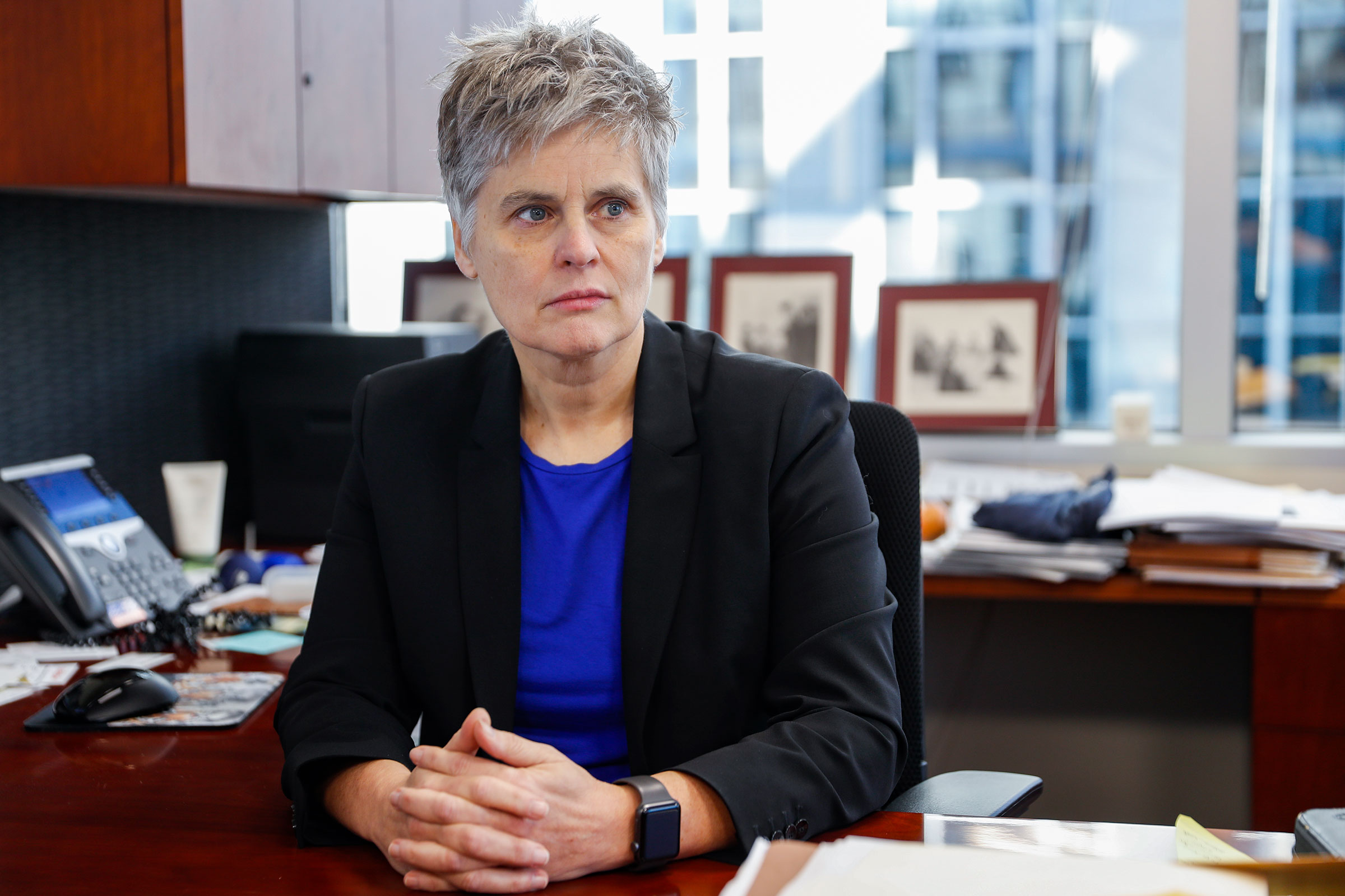 Mary Moriarty at her offices in Minneapolis, on Oct. 25, 2019.