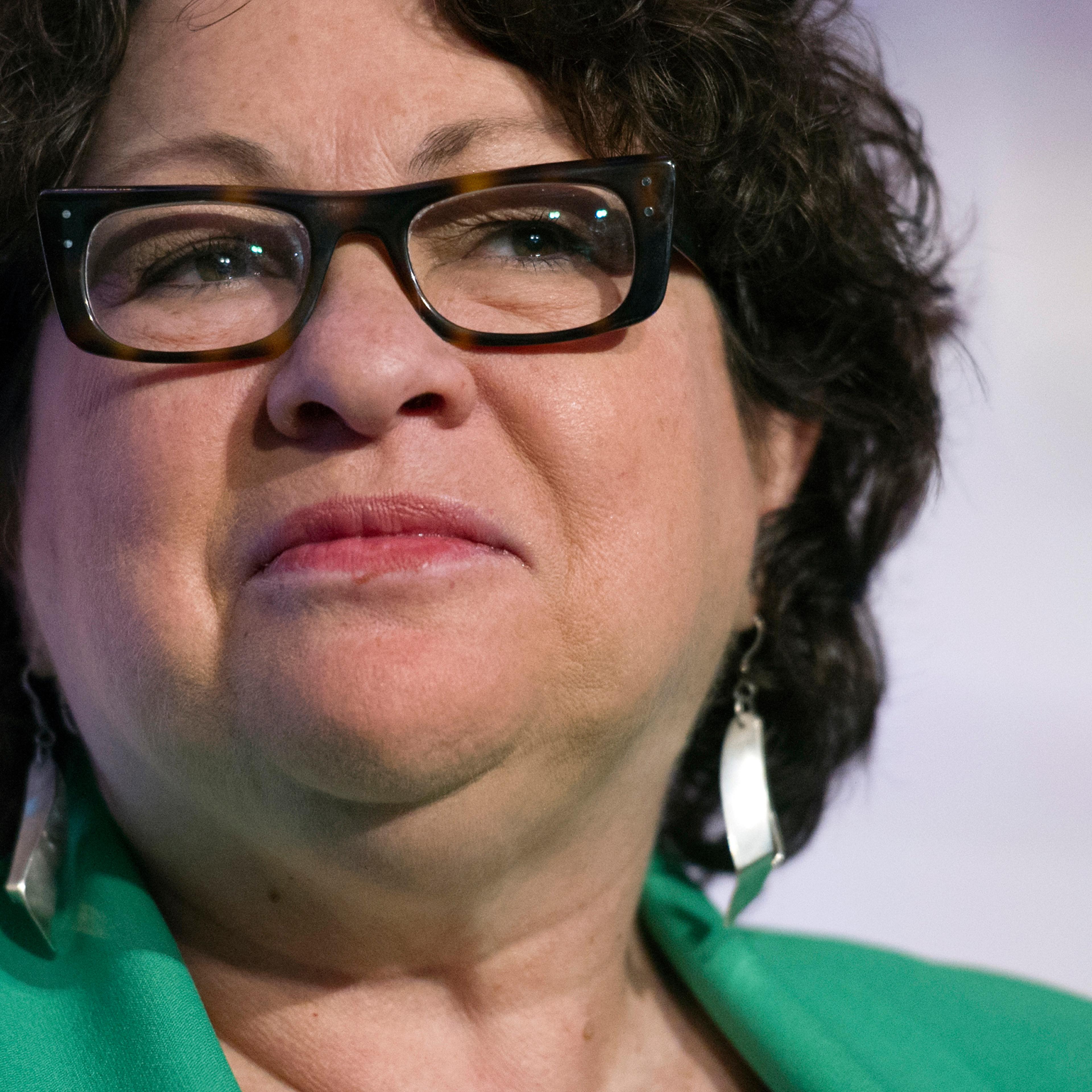 Sonia Sotomayor discusses the food traditions of the Supreme Court at the Smithsonian Museum of American History in Washington, Wednesday, June 1, 2016. (AP Photo/Cliff Owen)