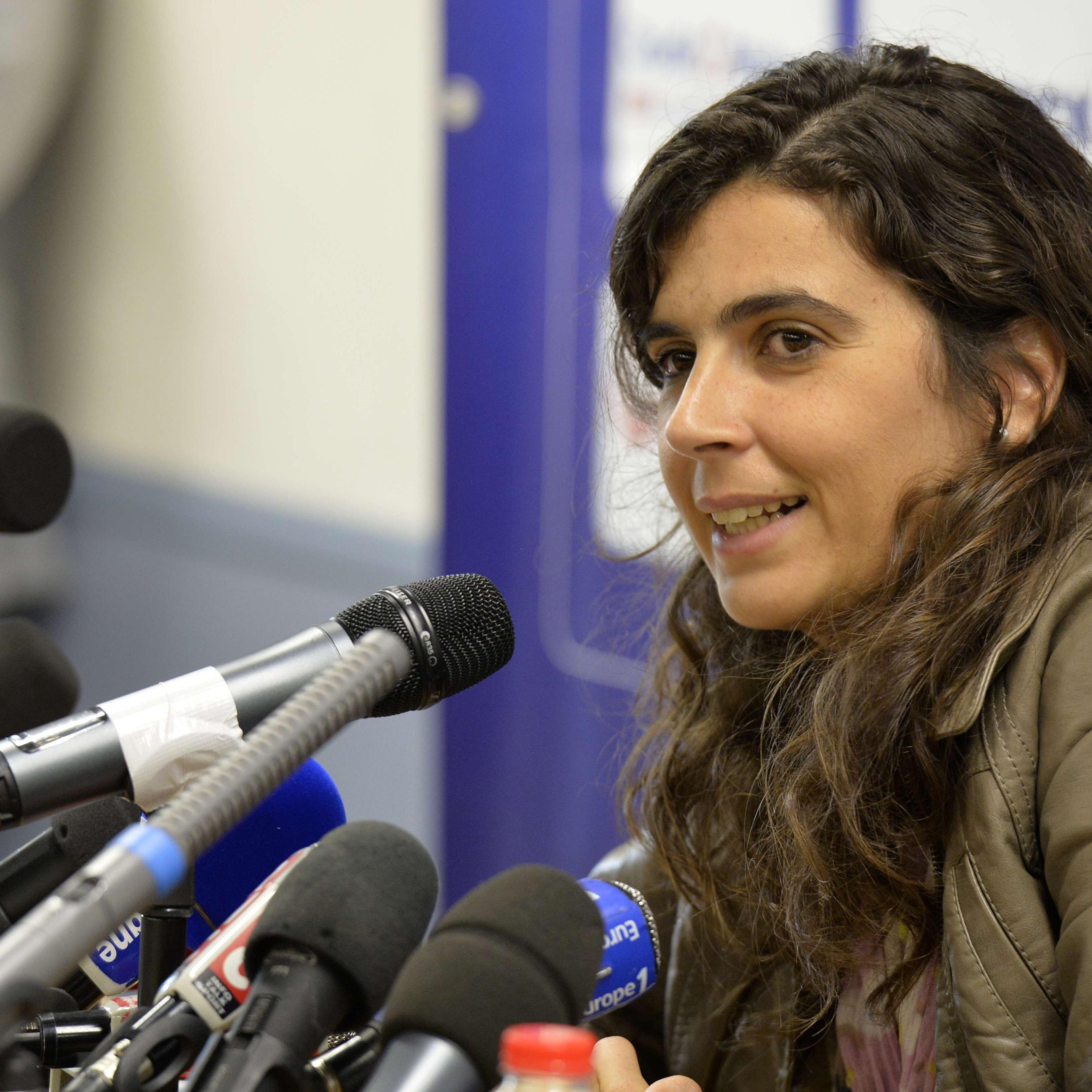 Portugal's Helena Costa speaks during a press conference on June 24, 2014 in Clermont-Ferrand, central France.