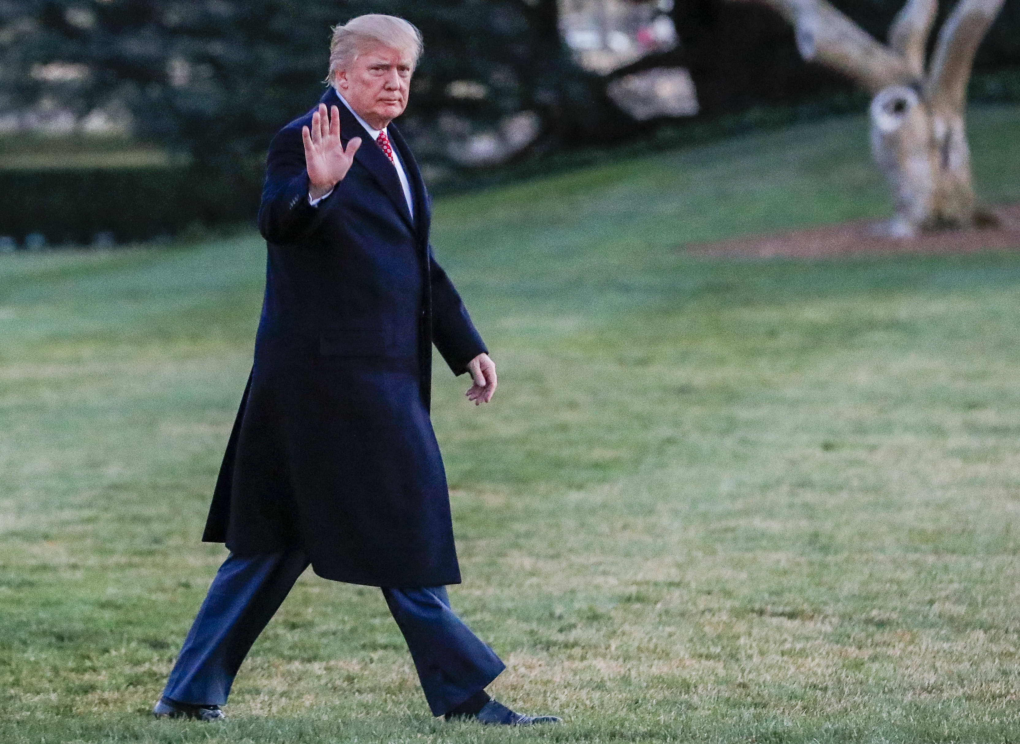 President Trump at the White House in Washington, DC