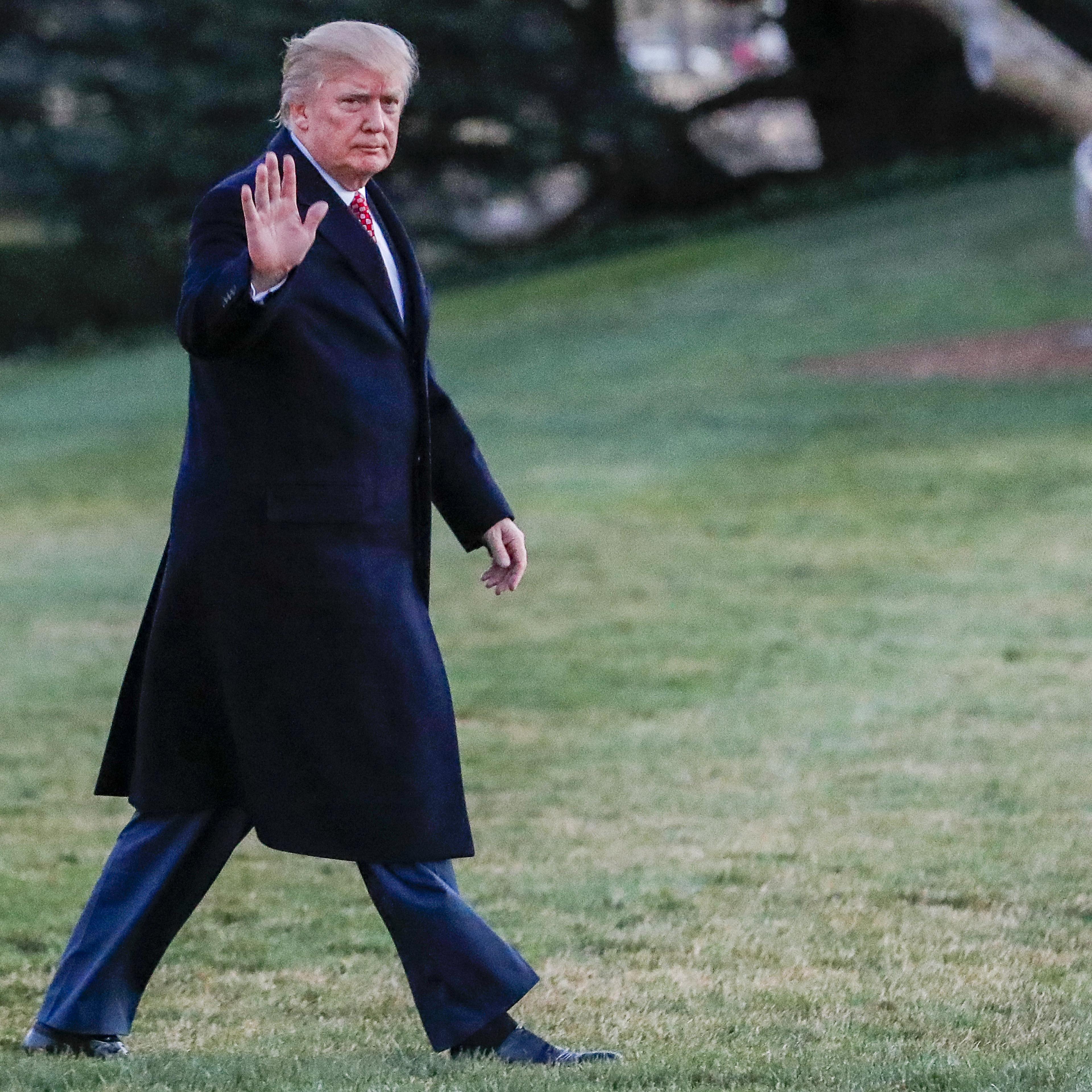 President Trump at the White House in Washington, DC