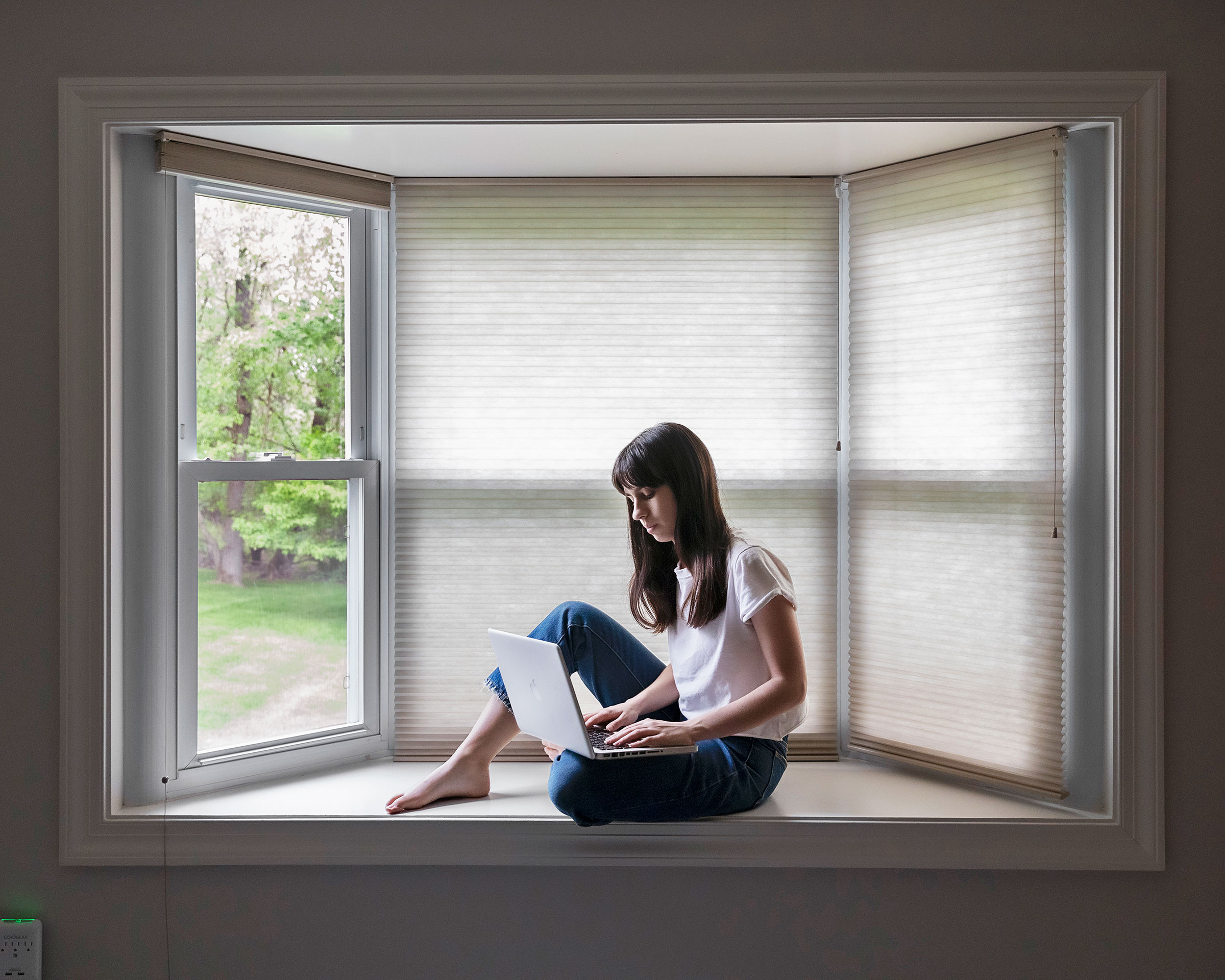 Hannah Beier, 23, at home in Fort Washington, Pa.