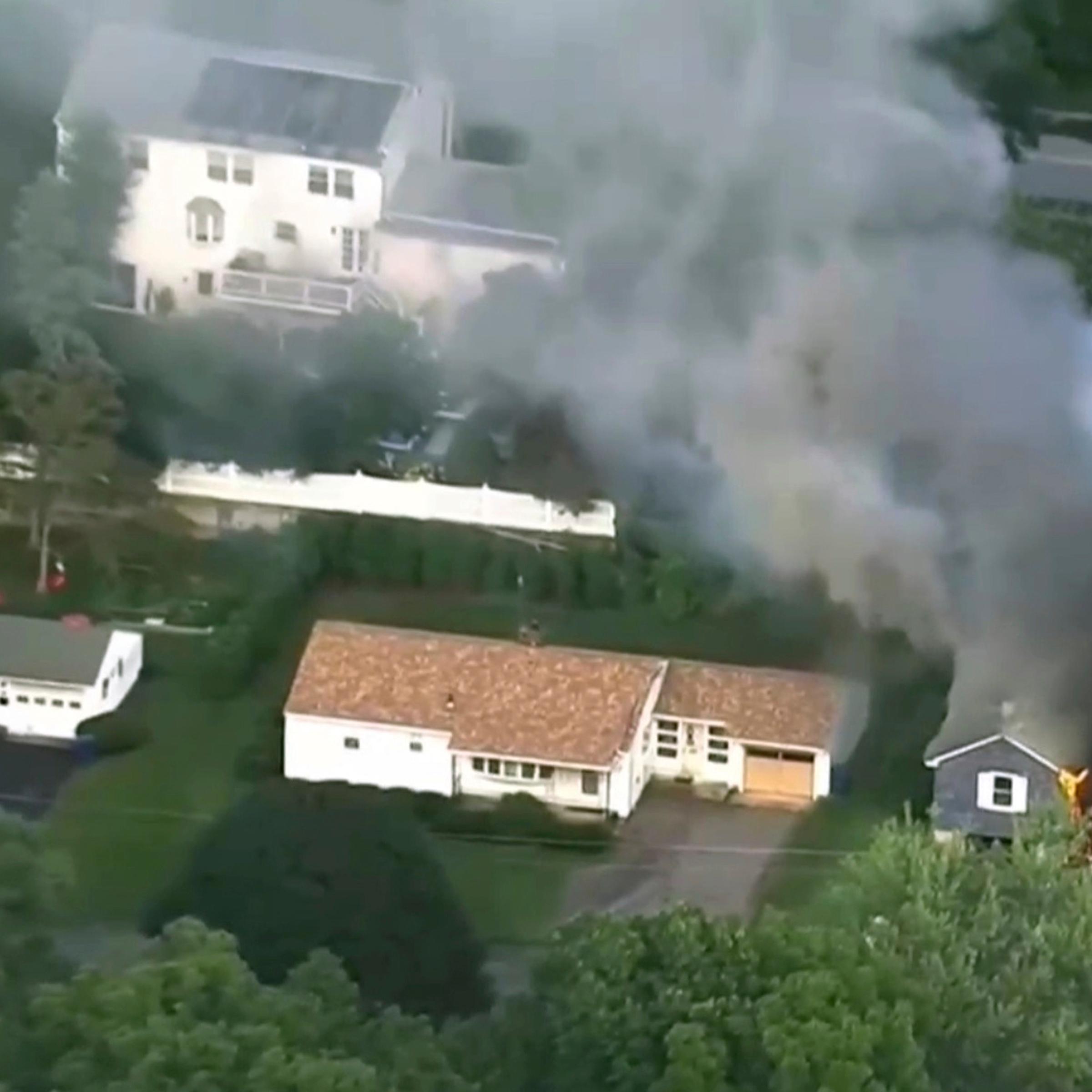 Smoke fills air from gas explosions in Masschusetts