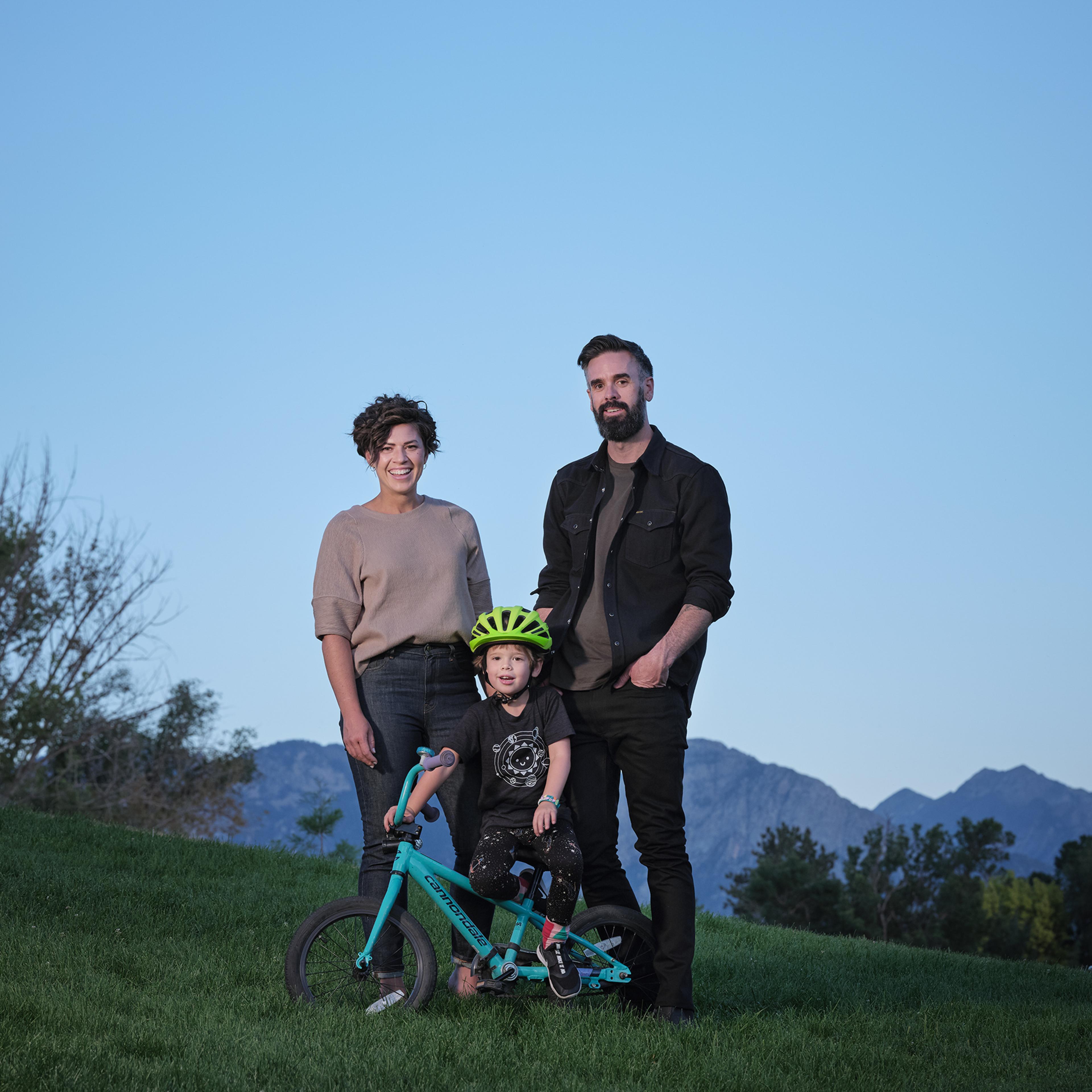Kyl, Zoomer and Brent in Liberty Park in Salt Lake City on Aug. 10