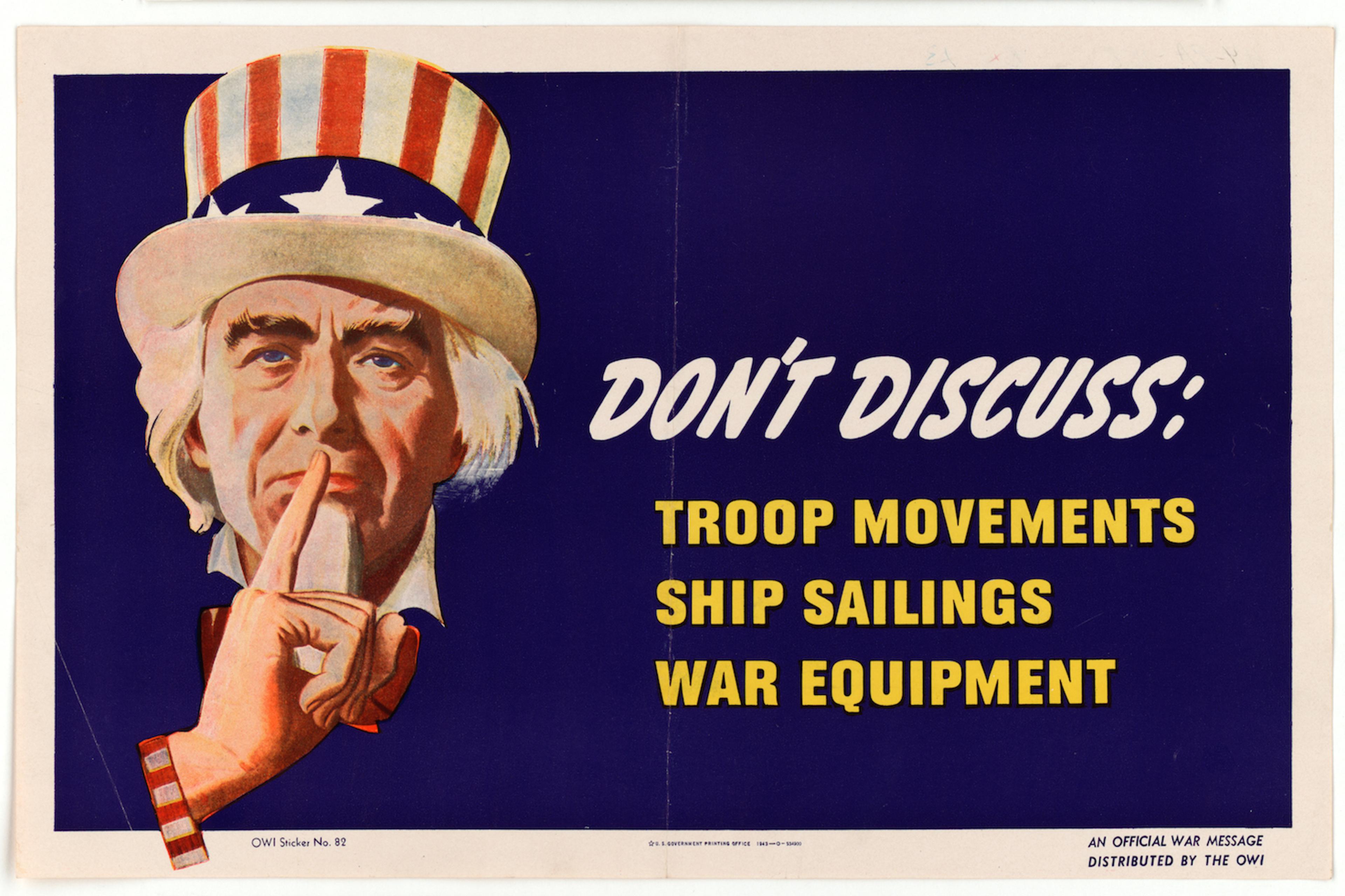 Don't Discuss Poster