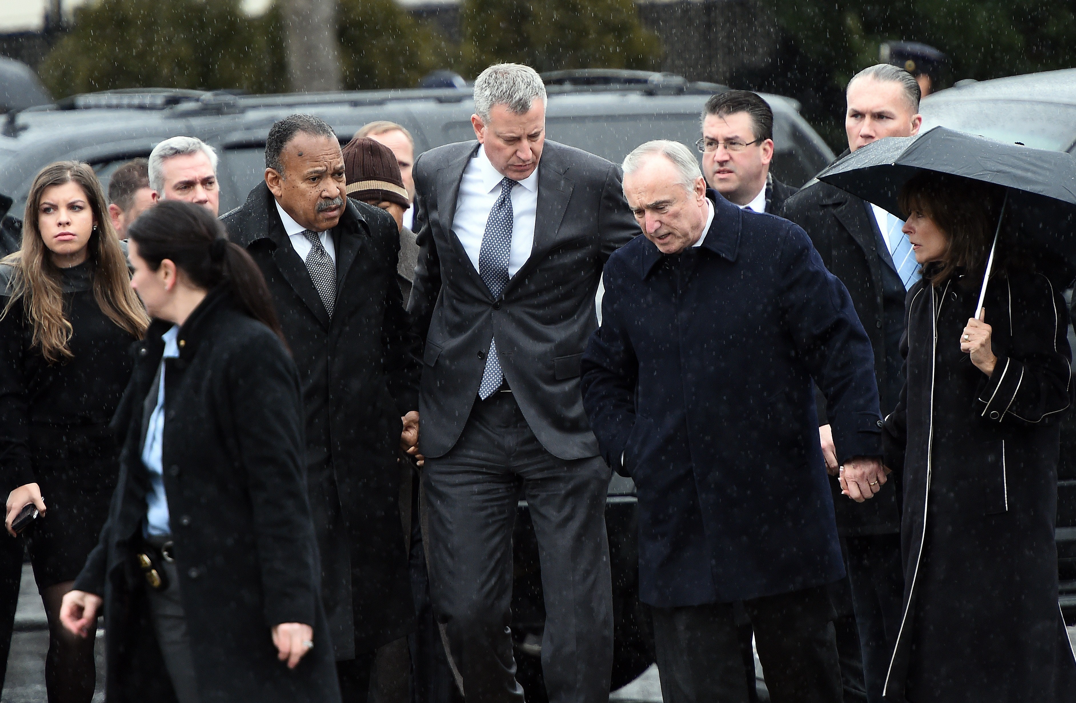 Wenjian Liu memorial, de Blasio, Bratton