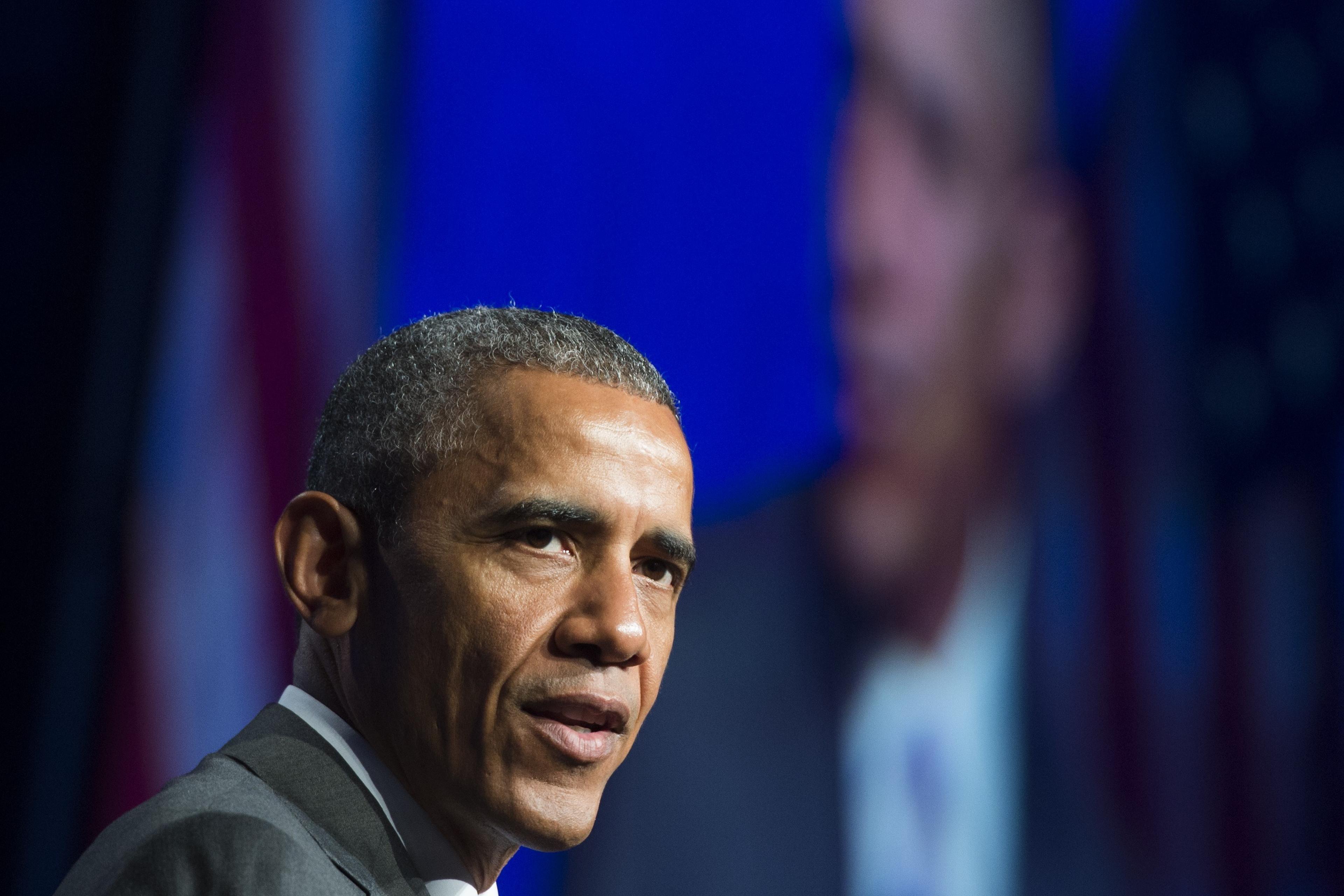 President Barack Obama speaks about healthcare reforms and the Affordable Care Act, known as Obamacare, during the Catholic Hospital Association Conference in Washington on June 9, 2015.