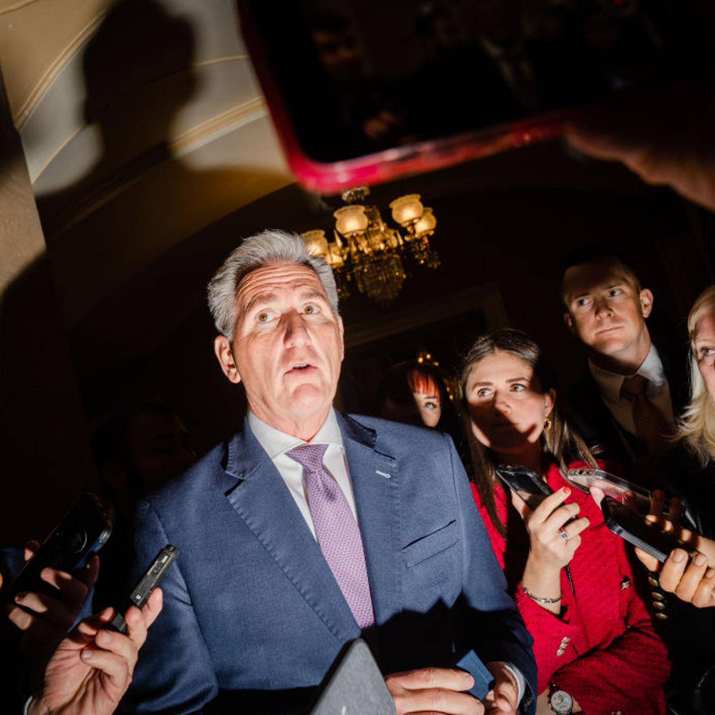 Speaker McCarthy announces Limit., Save, Grow Act on Capitol Hill