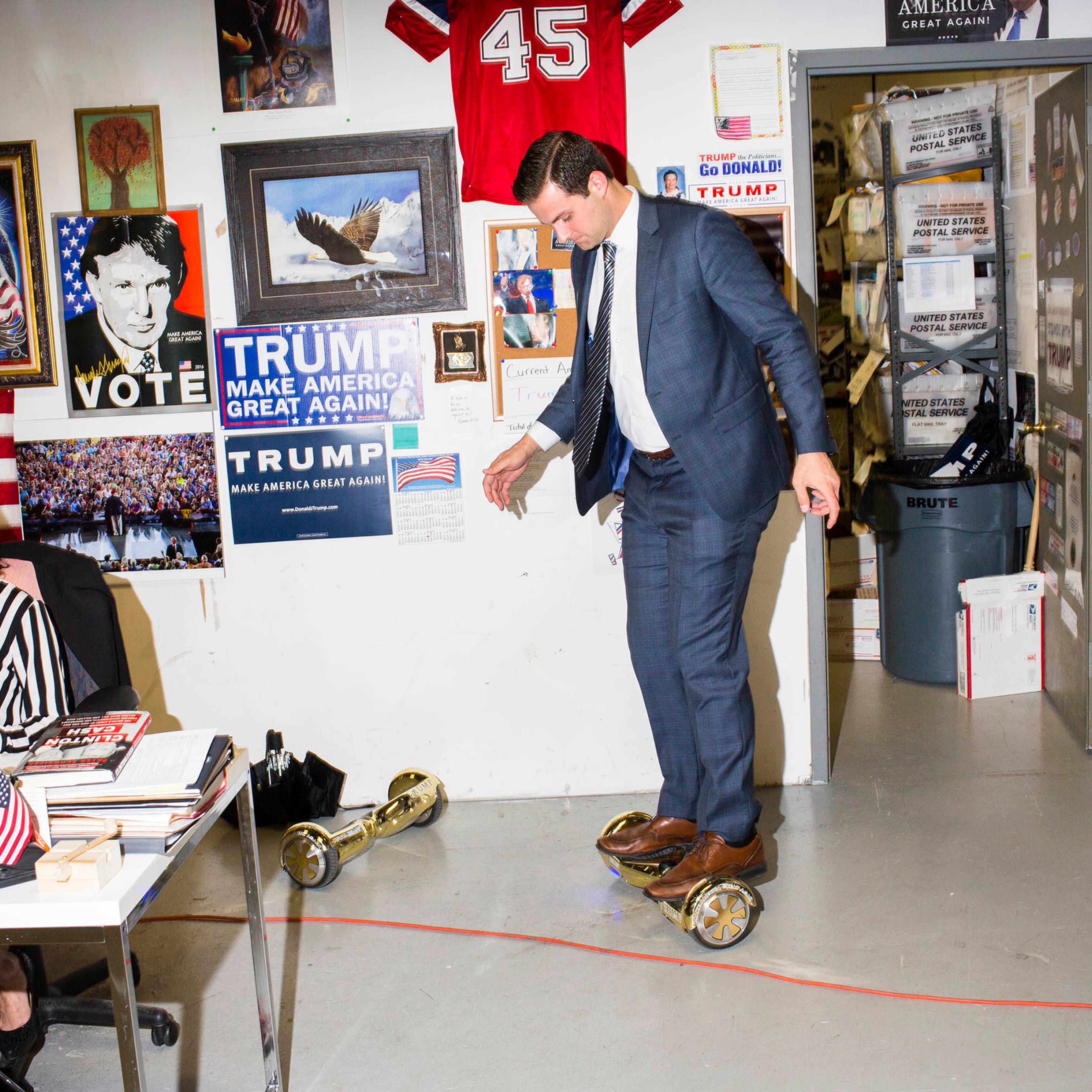 NEW YORK - MAY 24: Scenes from Inside the campaign headquarters of Donald Trump on May 24, 2016, in Trump Tower in New York City. (Photo by Landon Nordeman)