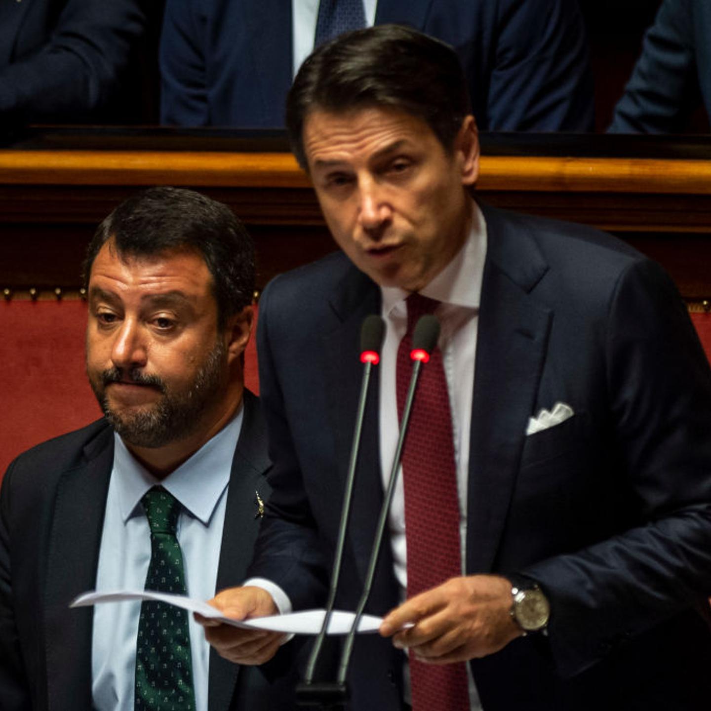 Italian Prime Minister Addresses The Senate On Government Crisis