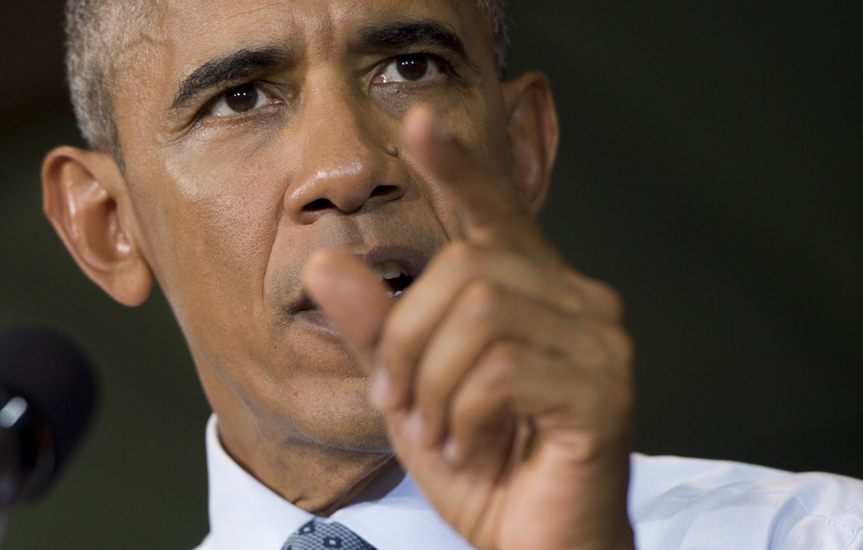 President Obama speaks to U.S. troops at Fort Lee, Va., on Sept. 28, 2016.