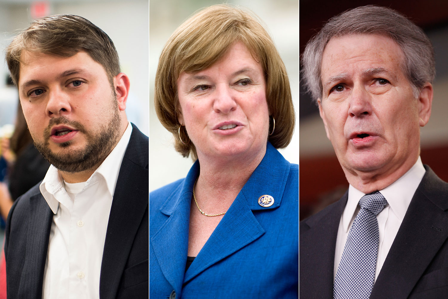 From left to right: Ruben Gallego, Carol Shea-Porter, Walter Jones