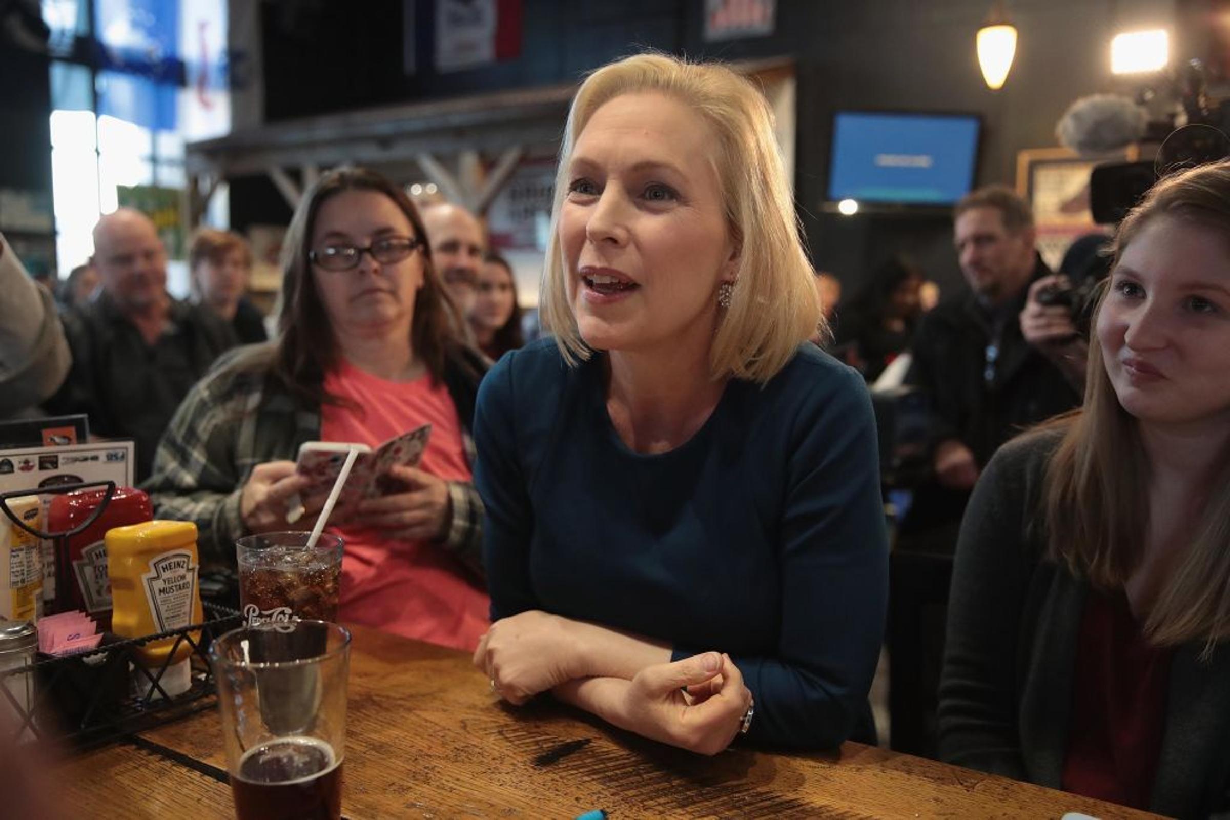 Senator Kirsten Gillibrand Holds Meet & Greets In Iowa