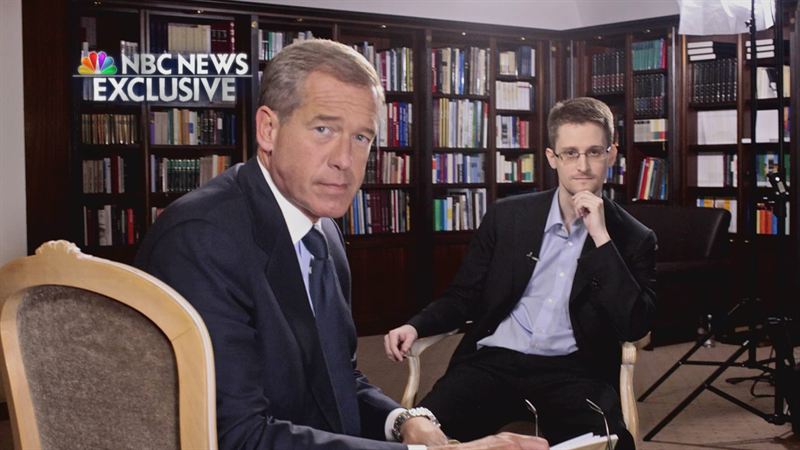 Brian Williams and Edward Snowden