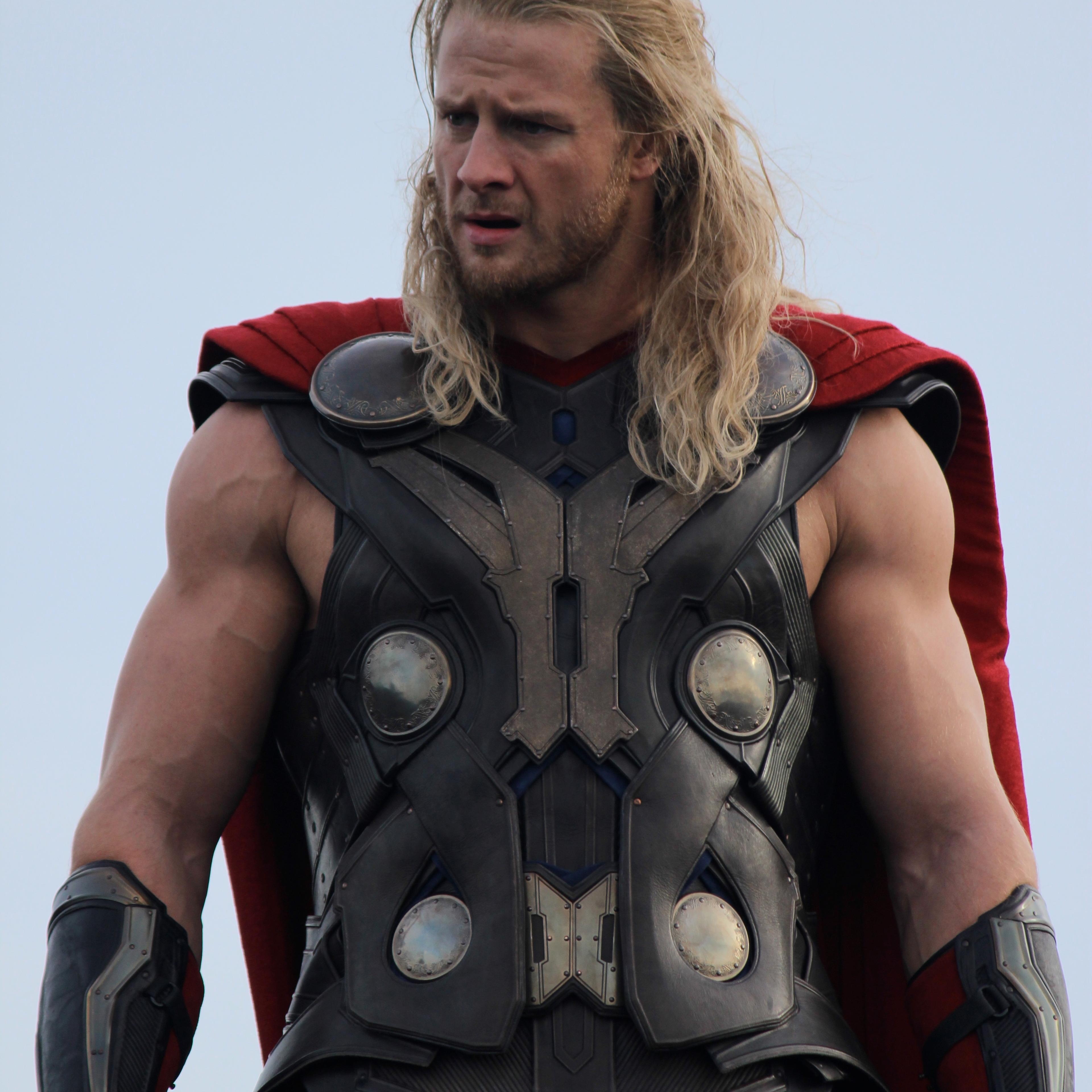 Bobby Holland Hanton as Thor in <em>The Avengers: Age of Ultron</em>