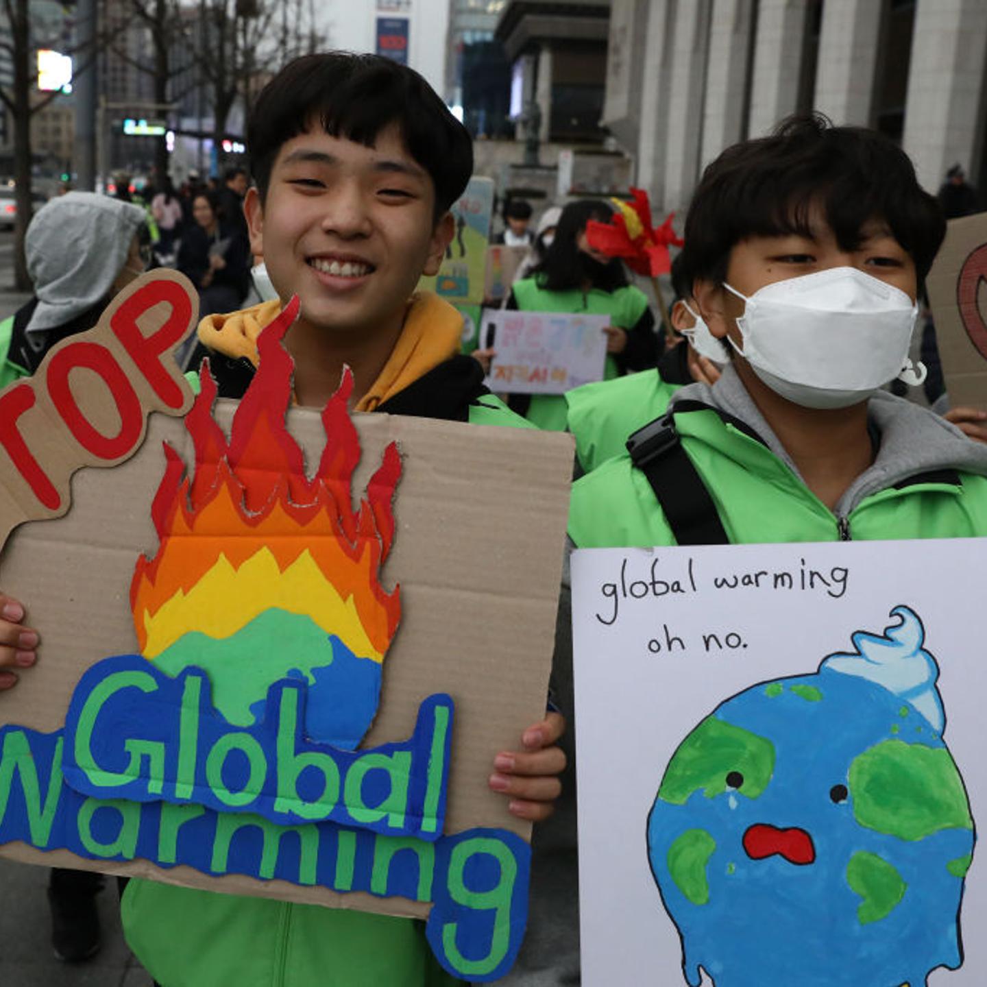 Students Strike In Seoul To Raise Climate Change Awareness