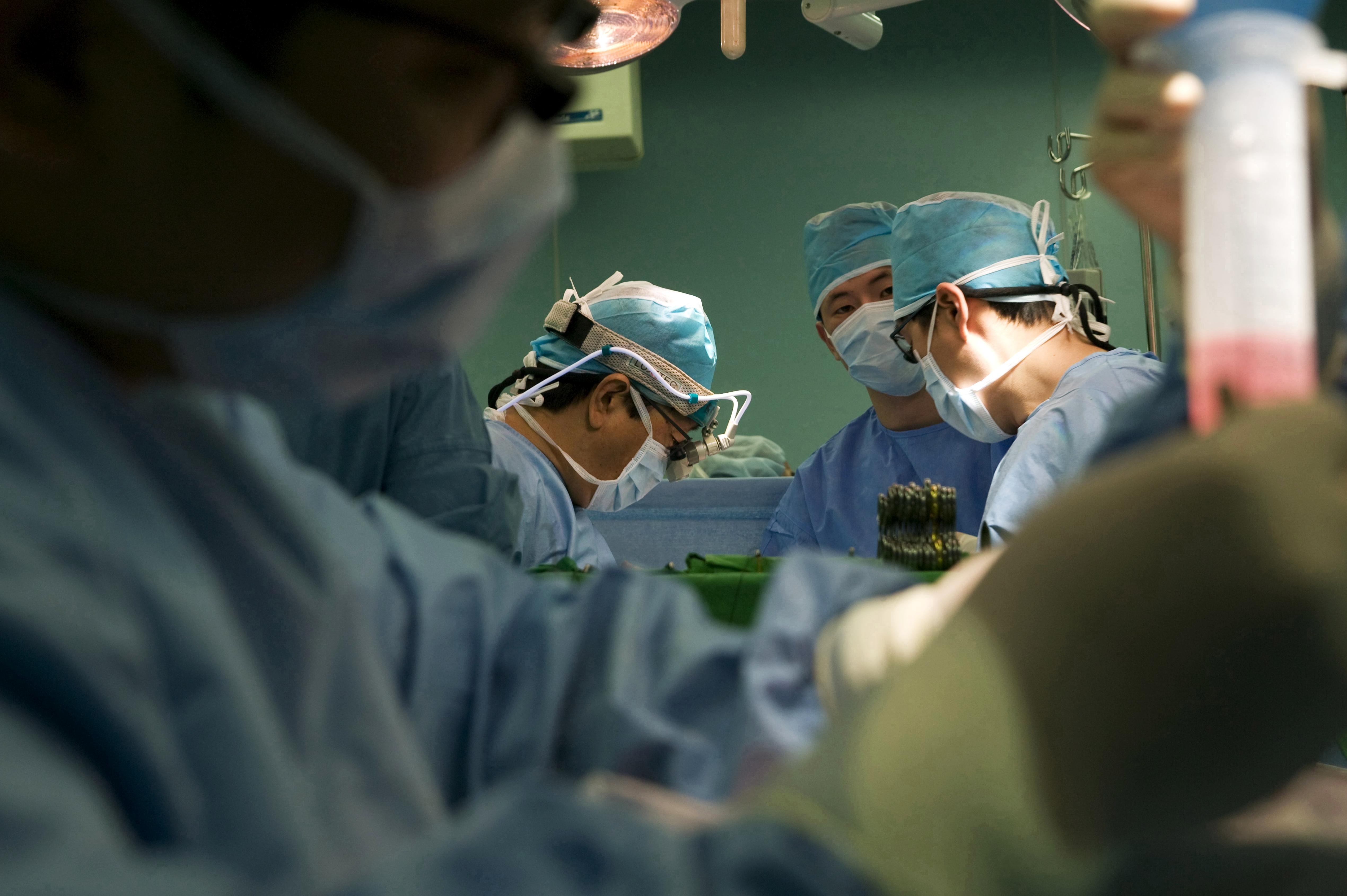 Surgeons operating