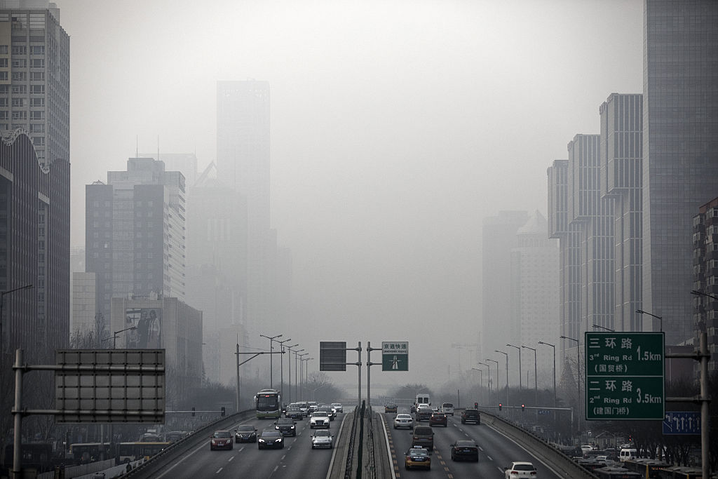 Images of Air Pollution as Heavy Smog Chokes China