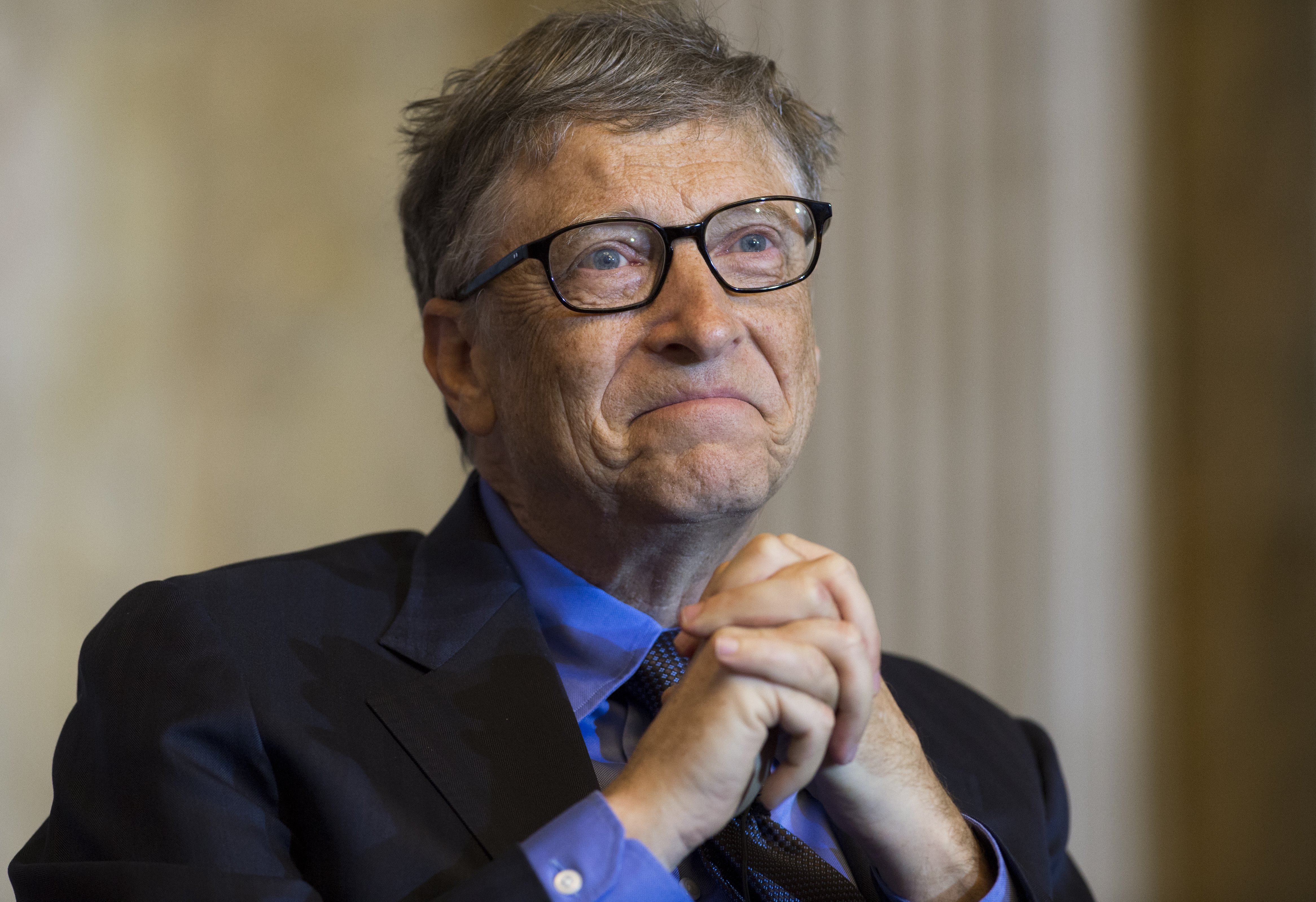 Bill Gates, co-chair of the Bill and Melinda Gates Foundation and founder of Microsoft, at the Financial Inclusion Forum at the Treasury Department in Washington on Dec. 1, 2015.