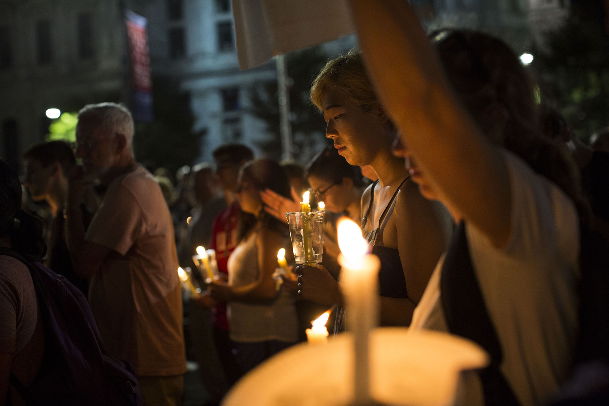 Vigils Held Across For Country For Victims Of Violence At White Nationalist Rally In Charlottesville, Virginia