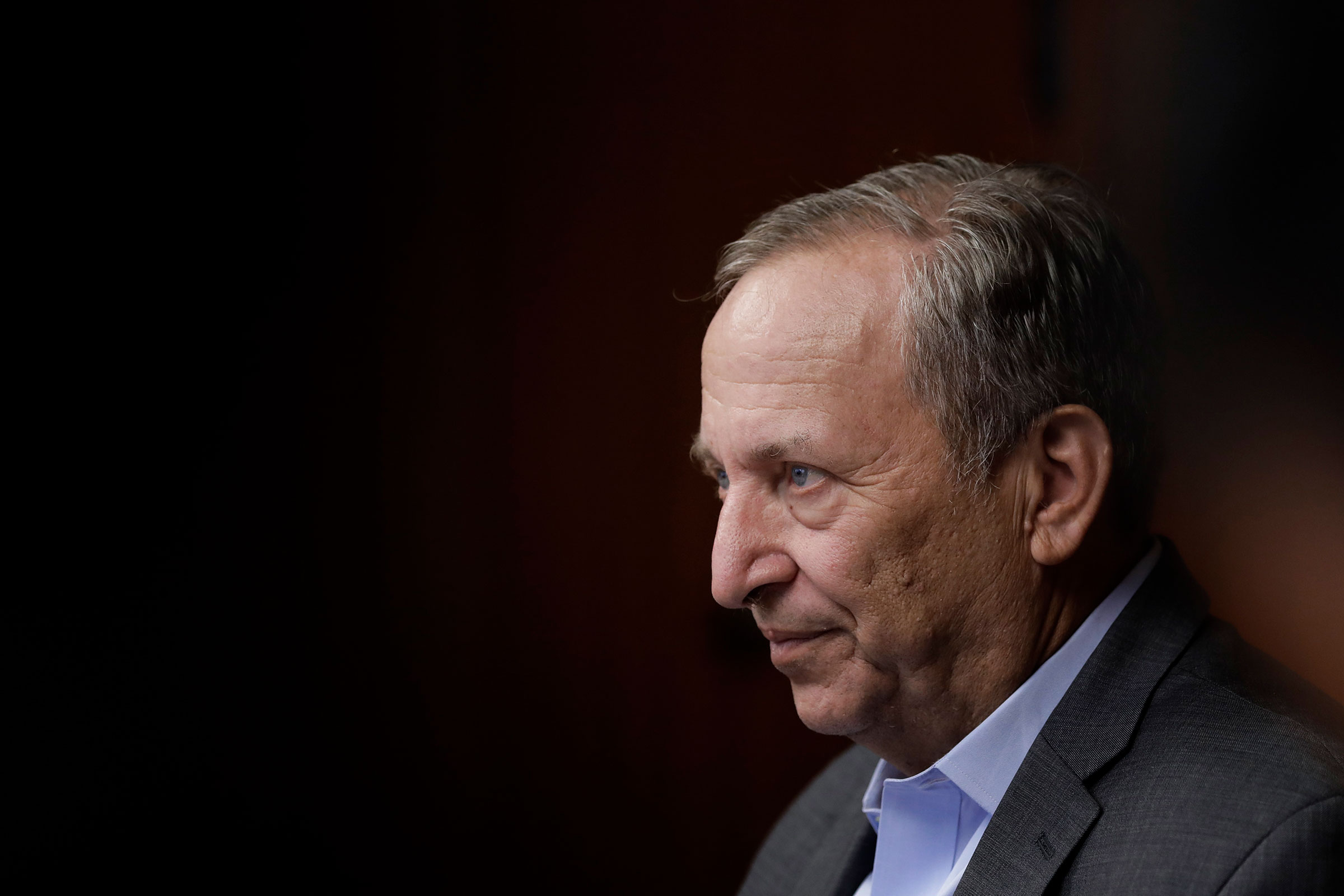 Larry Summers, former U.S. Treasury secretary, listens during a question-and-answer session with the media at a workshop in Tokyo, on Sept. 30, 2016.
